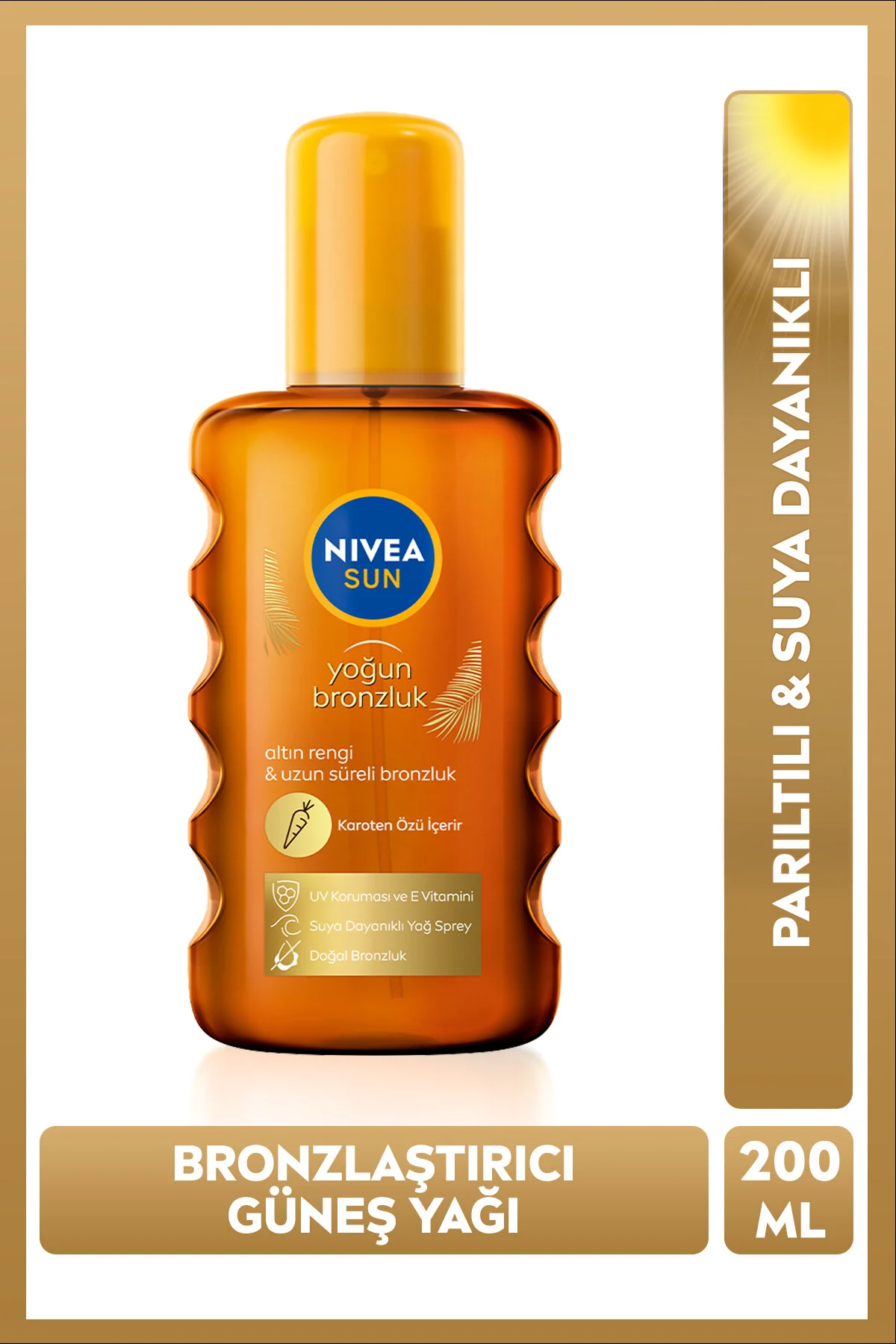 NIVEA روغن آفتابی برنزه با عصاره کاروتن موثر 200 میلی لیتر