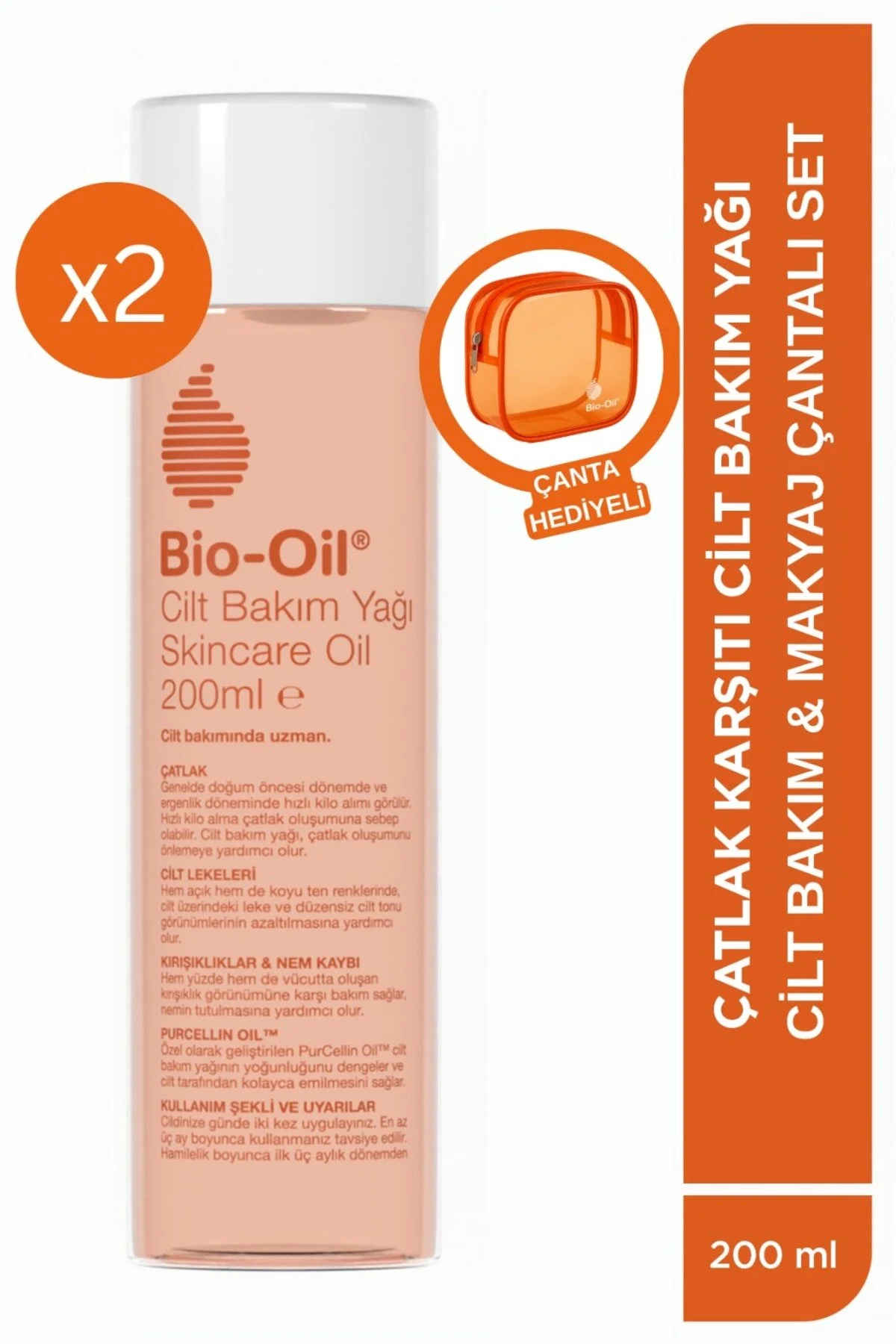 کرم ترک پوستی ضد قطره و مرطوب کننده پوست 200 میل مجموعه هدیه کیف مراقبت از Bio-Oil
