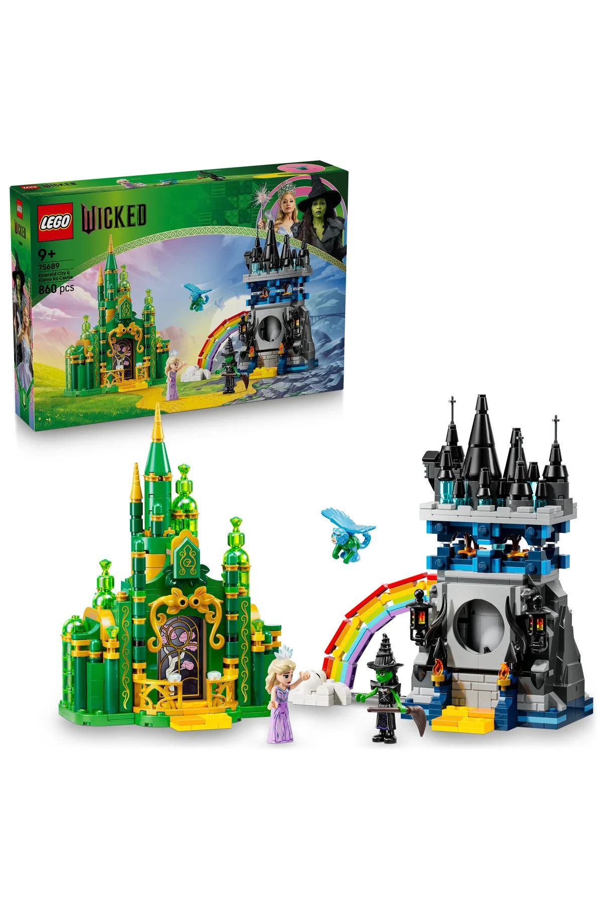 لگو و اسباب بازی های ساخت محور ® WICKED EMERALD CITY AND KIAMO KO CASTLE 75689 TOY CONSTRUCTION برای سنین 9+ 860 قطعه از ترکیه LEGO