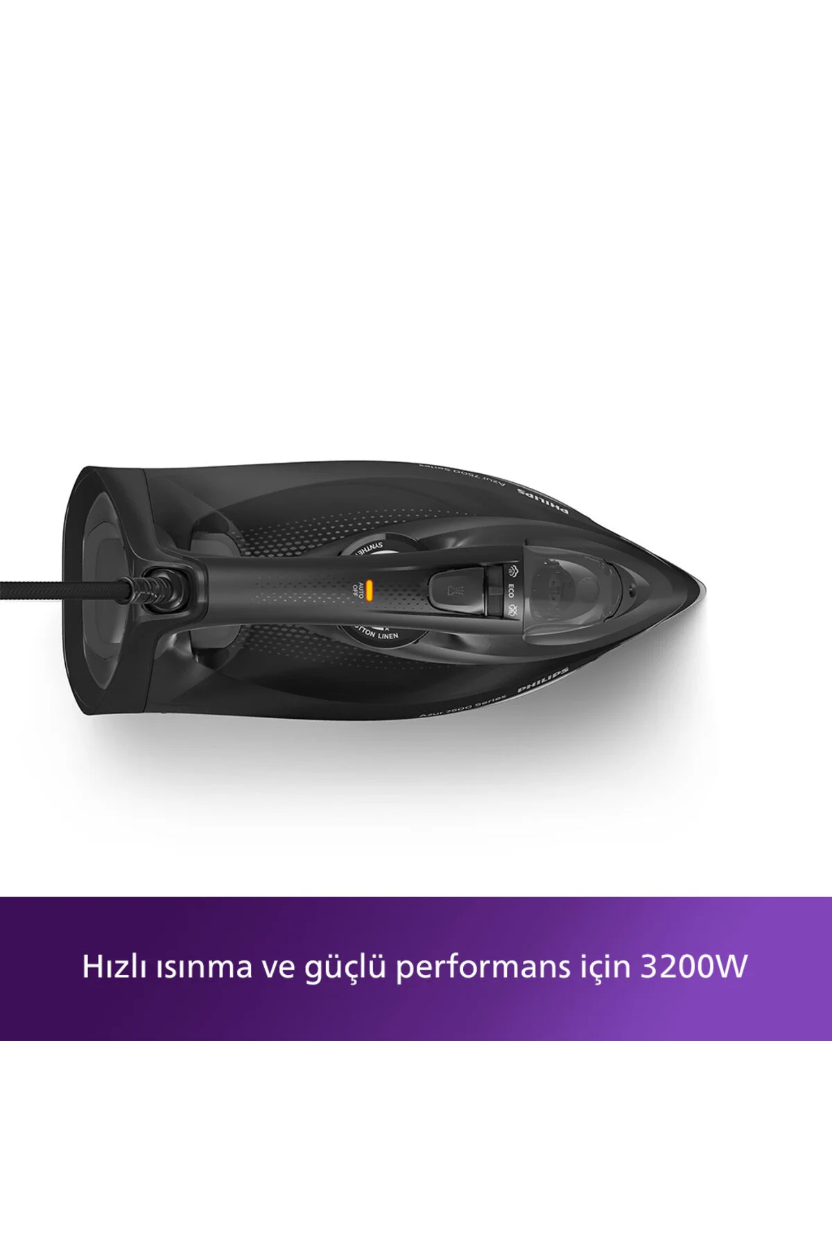 اتو بخار سری 7500 AZUR 3200 وات توربو شاک تا 260 گرم DST7511 80 اورجینال Philips