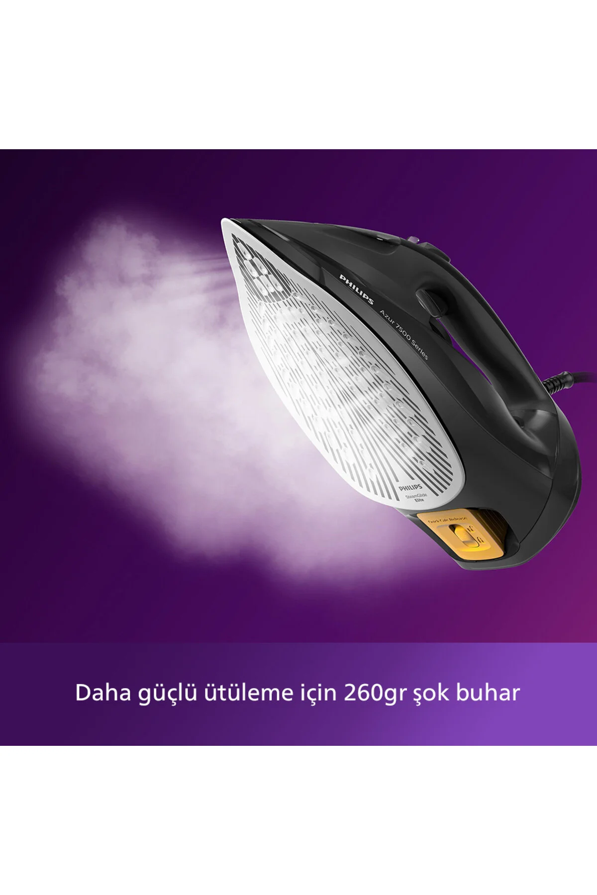 اتو بخار سری 7500 AZUR 3200 وات توربو شاک تا 260 گرم DST7511 80 اورجینال Philips