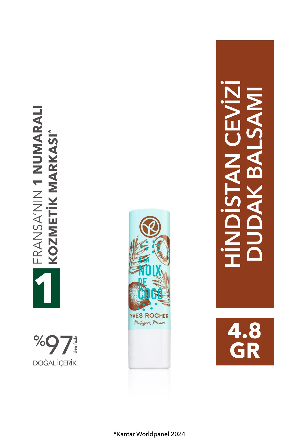 Yves Rocher بالم لب و مرطوب کننده لب با رایحه و عصاره نارگیل
