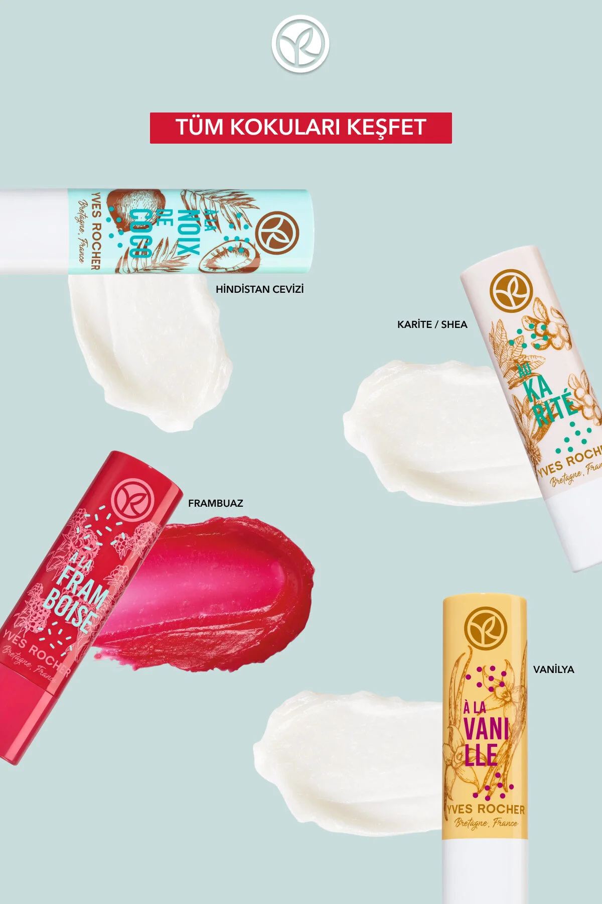 Yves Rocher بالم لب تمشک مغذی و آبرسان ضد ترک و خشکی