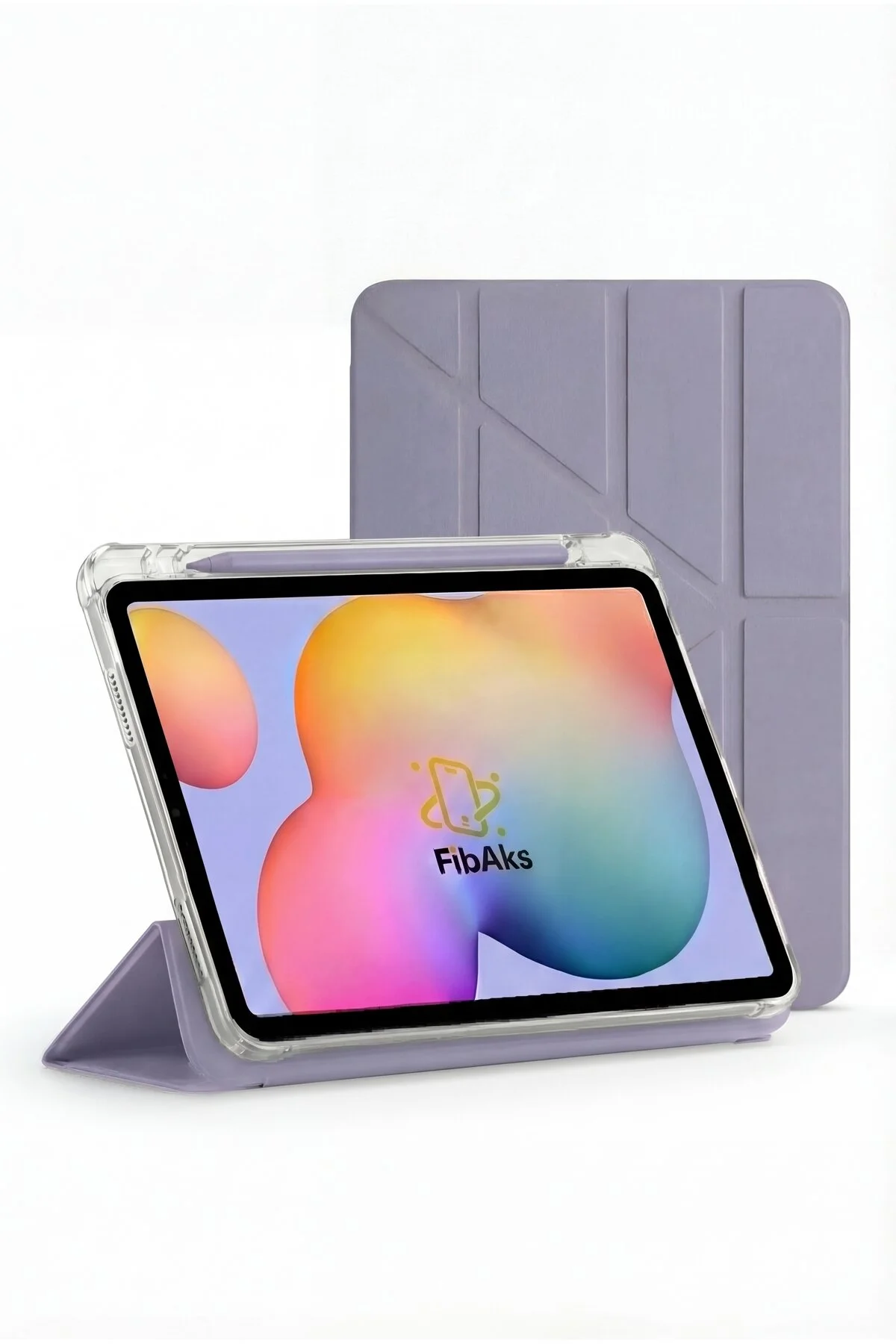 کاور تبلت IPAD 11 A16 2025 نسل دهم 10.9 محفظه قلم تاشو قاب پایه سه‌گانه با حالت خواب فیبکس Fibaks