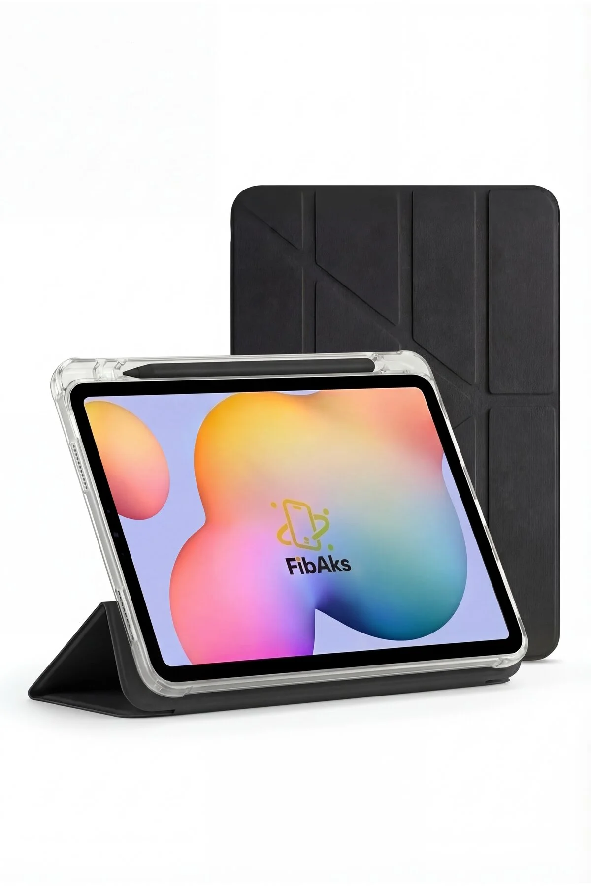 کاور تبلت IPAD 11 A16 2025 نسل دهم 10.9 محفظه قلم تاشو قاب پایه سه‌گانه با حالت خواب فیبکس Fibaks