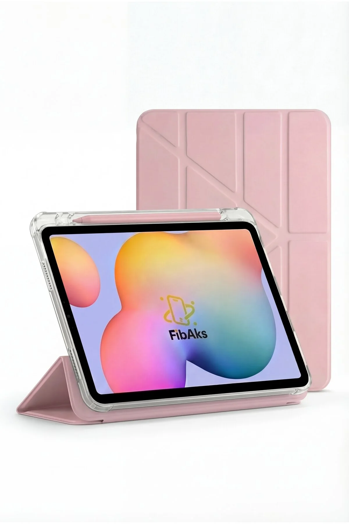 کاور تبلت IPAD 11 A16 2025 نسل دهم 10.9 محفظه قلم تاشو قاب پایه سه‌گانه با حالت خواب فیبکس Fibaks