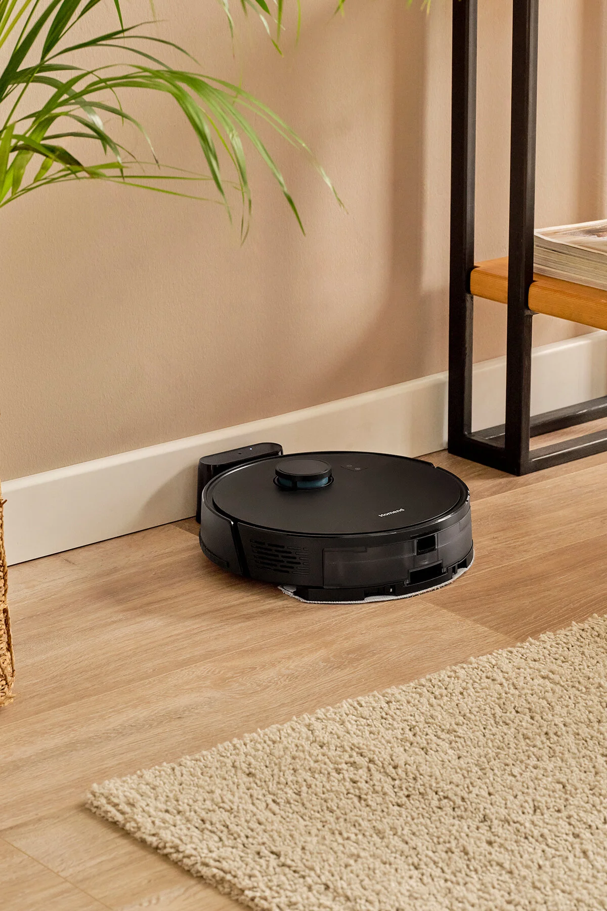 جاروبرقی رباتیک الکس لیزر 1291H MOP و نقشه برداری 5 KPA ROBOT BACAUGE BLACK HOMEND