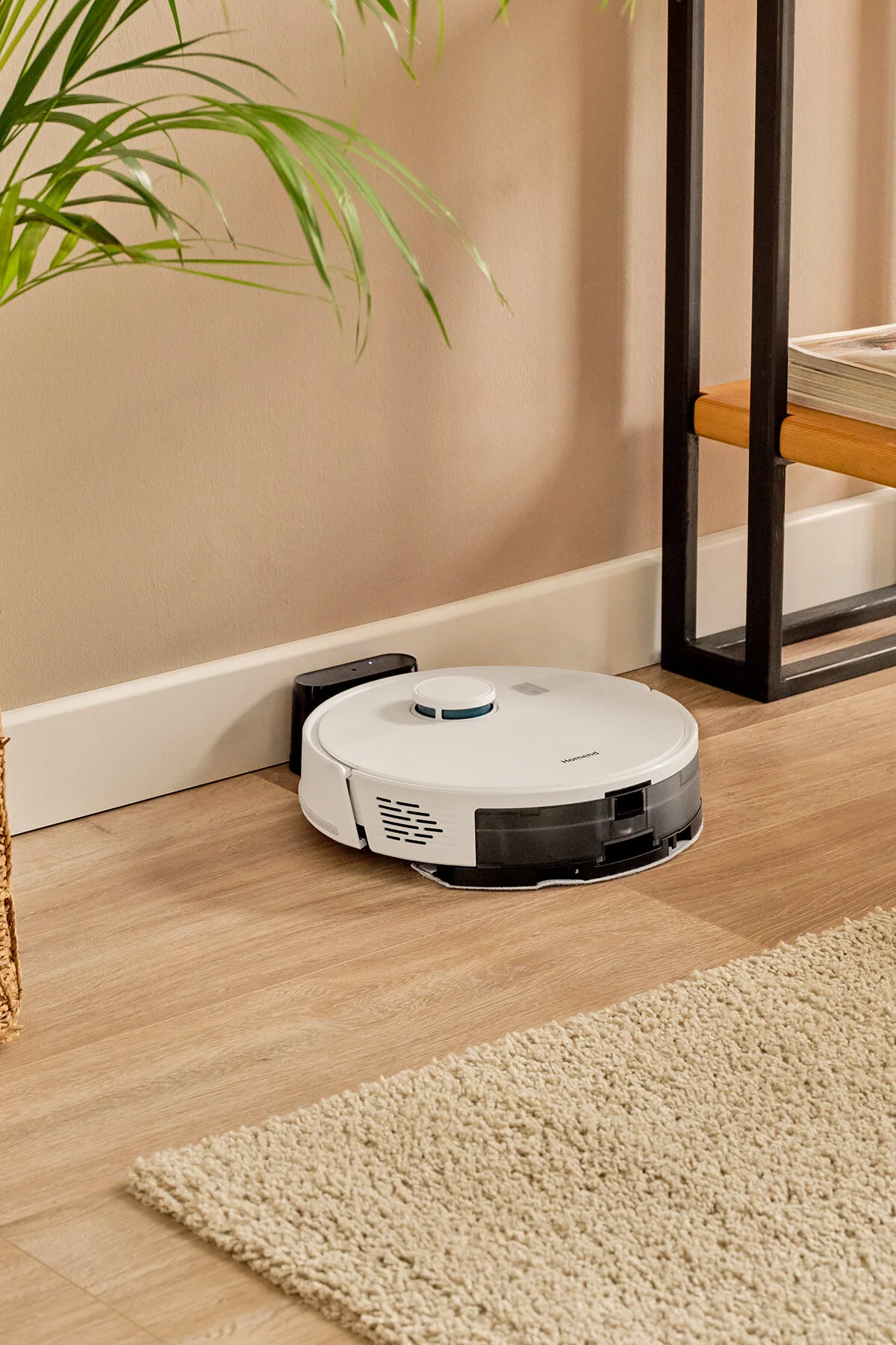 جاروبرقی رباتیک 1291H الکس Laser مدل سفید - هوشمند با نقشه‌برداری و mop، قدرت ۵,۰۰۰ پاسکال