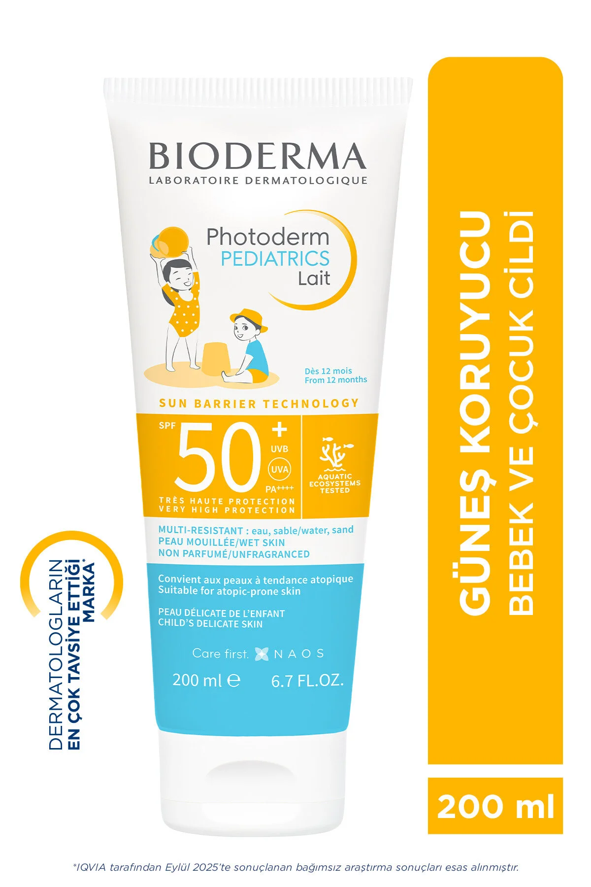 Bioderma کرم ضد آفتاب بچه و نوزاد با SPF50+ و حجم 200 میلی لیتر