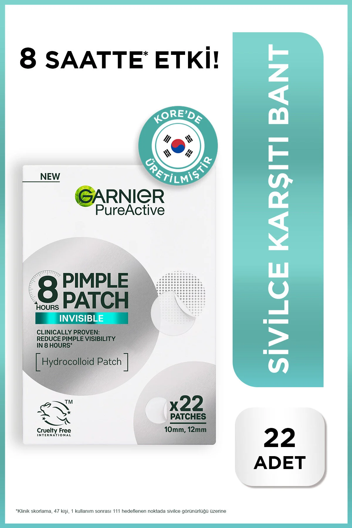چسب جوش سرسیاه PIMPLE PATCH 22 پین باند هیدروکلوئید ضد آکین Garnier