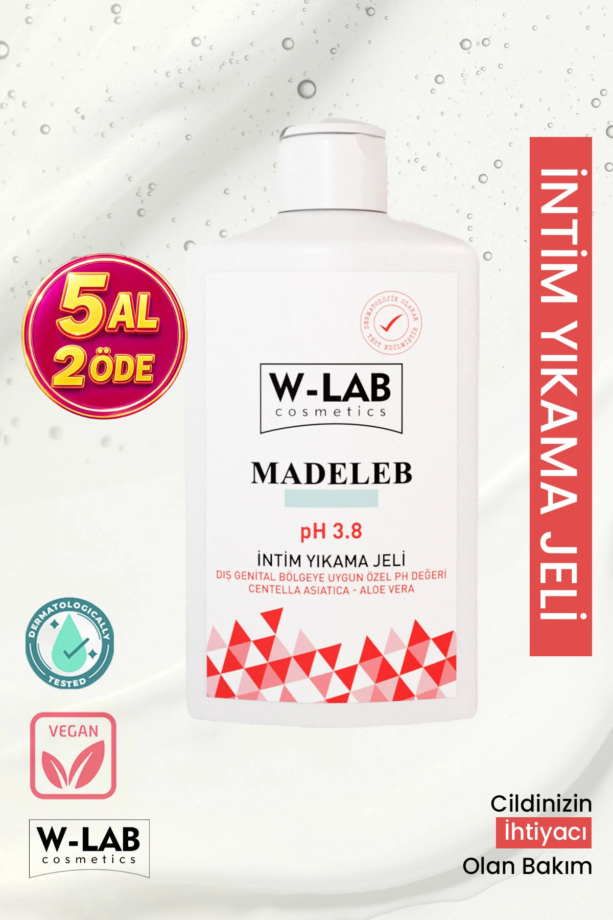 محصول مراقبت ناحیه تناسلی زنانه ژل شستشوی Madeleb با حجم 250 میلی لیتر W-Lab Cosmetics