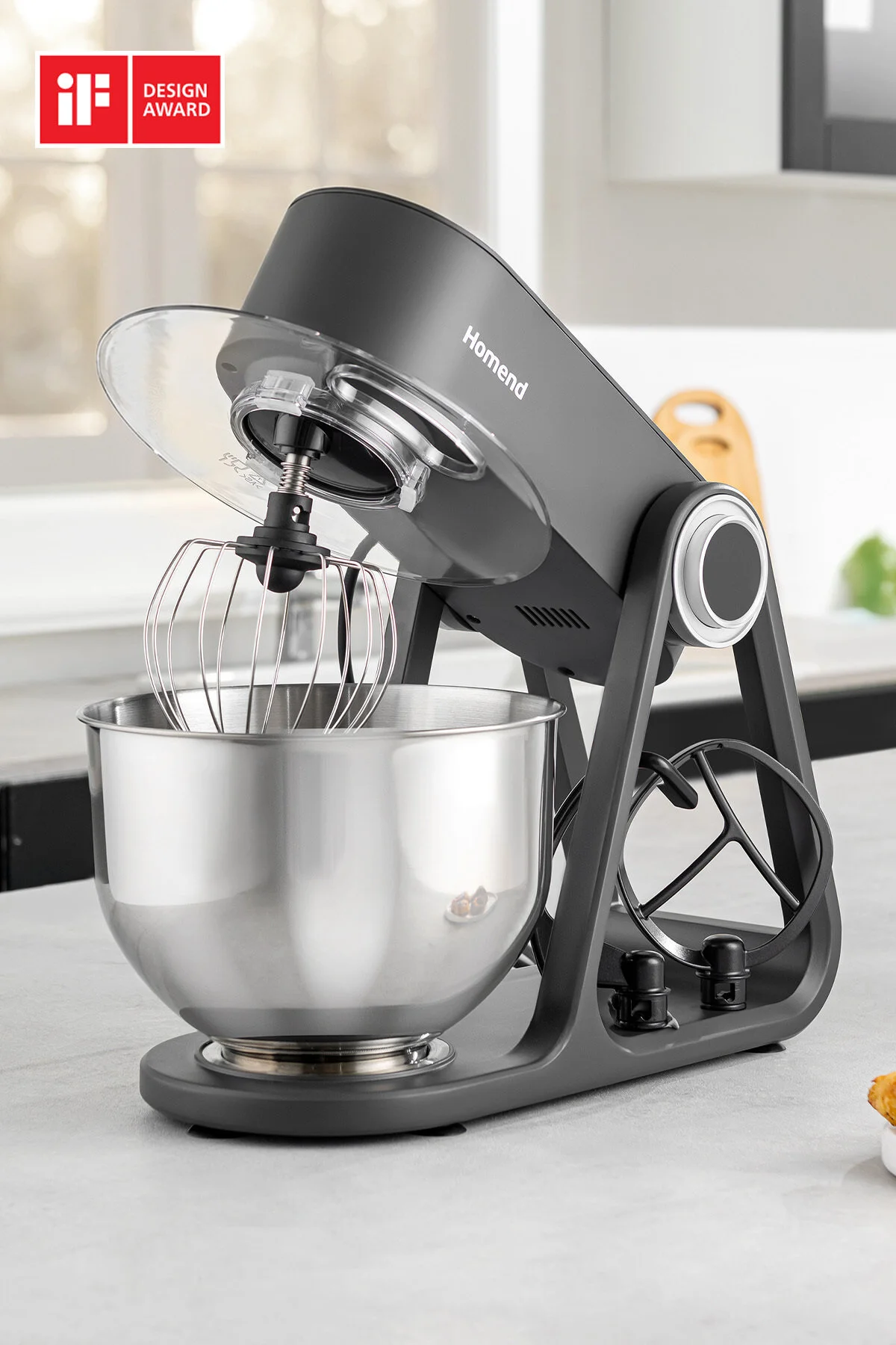 میکسر و ست PROF MASHION 3023H SCREEN DIGITAL 5 LT CASTING STAND MIXER ANTHRACITE 1500W HOMEND