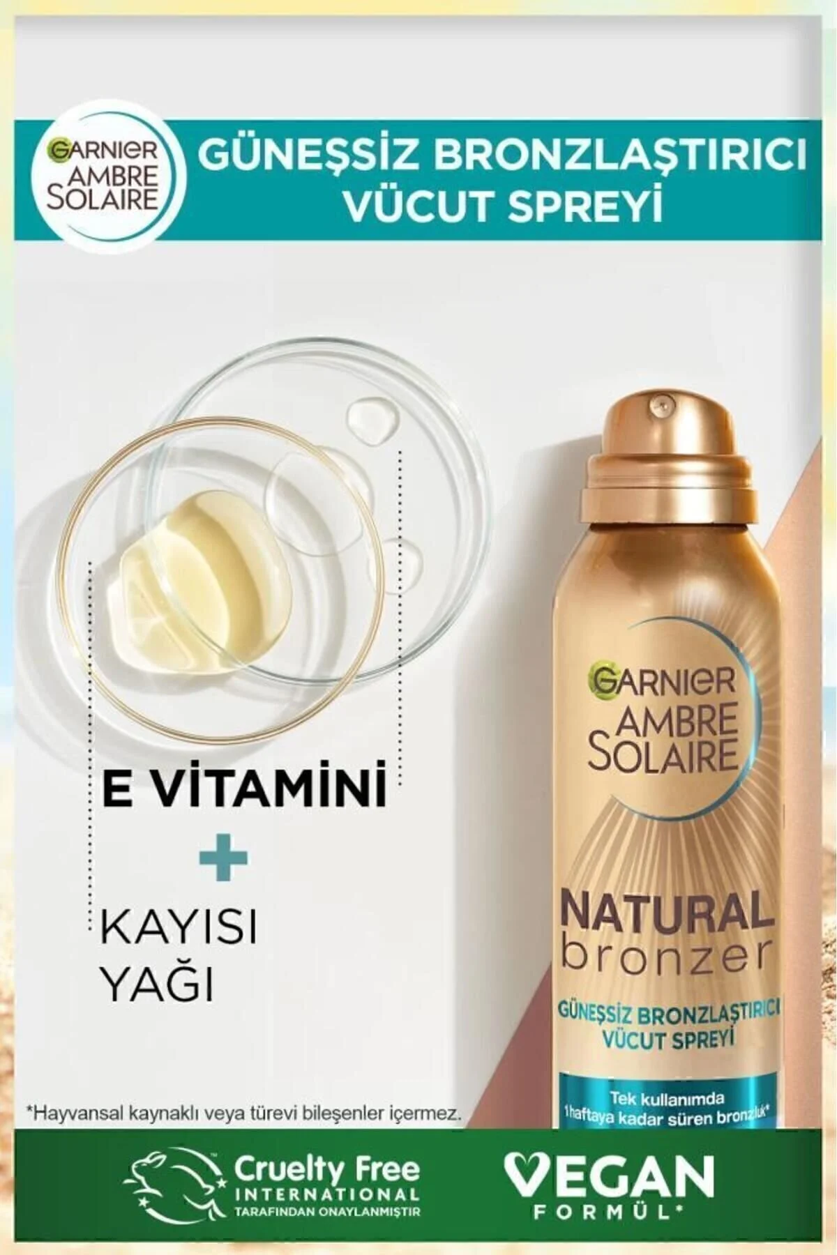 Garnier استفاده از آفتاب برنزه طبیعی آمبره سولر اسپری برنز خودکار 150 میلی لیتر