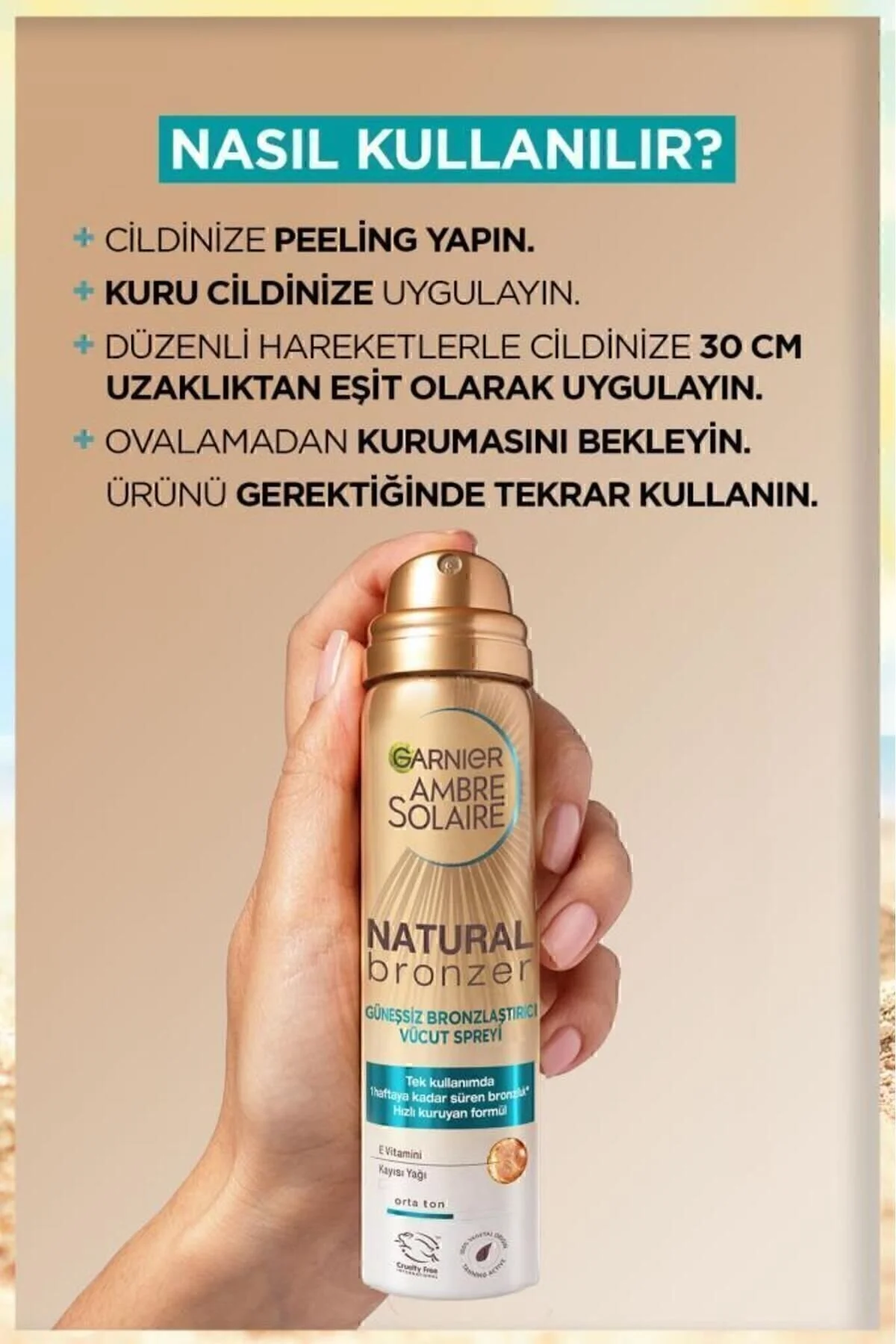 Garnier استفاده از آفتاب برنزه طبیعی آمبره سولر اسپری برنز خودکار 150 میلی لیتر
