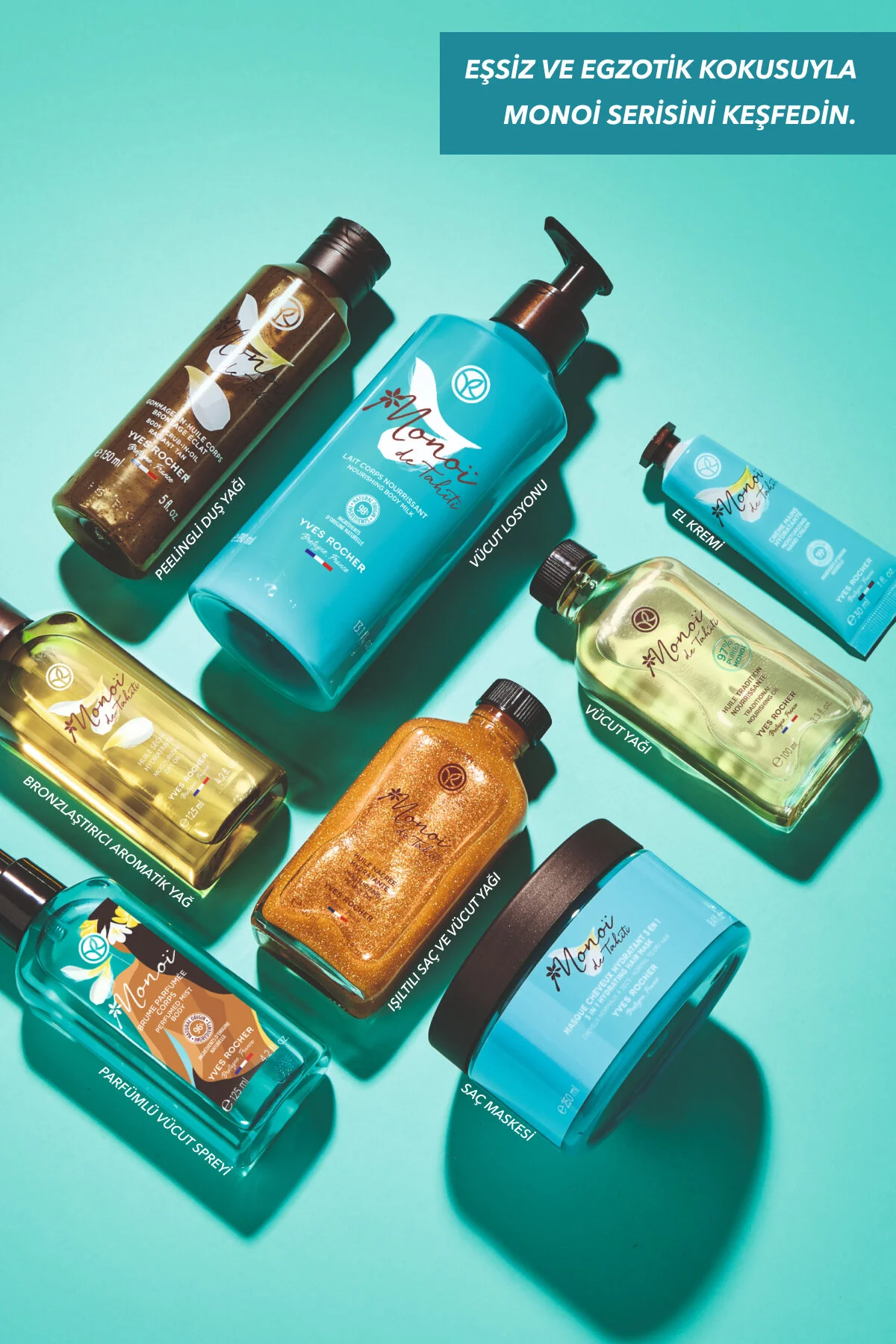 Yves Rocher اسپری بدن مونوی رایحه Monoi گرم و شیرین 125میل