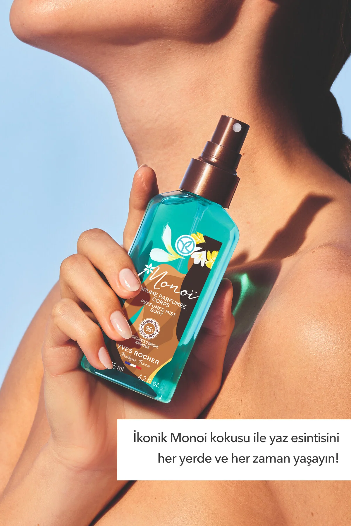Yves Rocher اسپری بدن مونوی رایحه Monoi گرم و شیرین 125میل