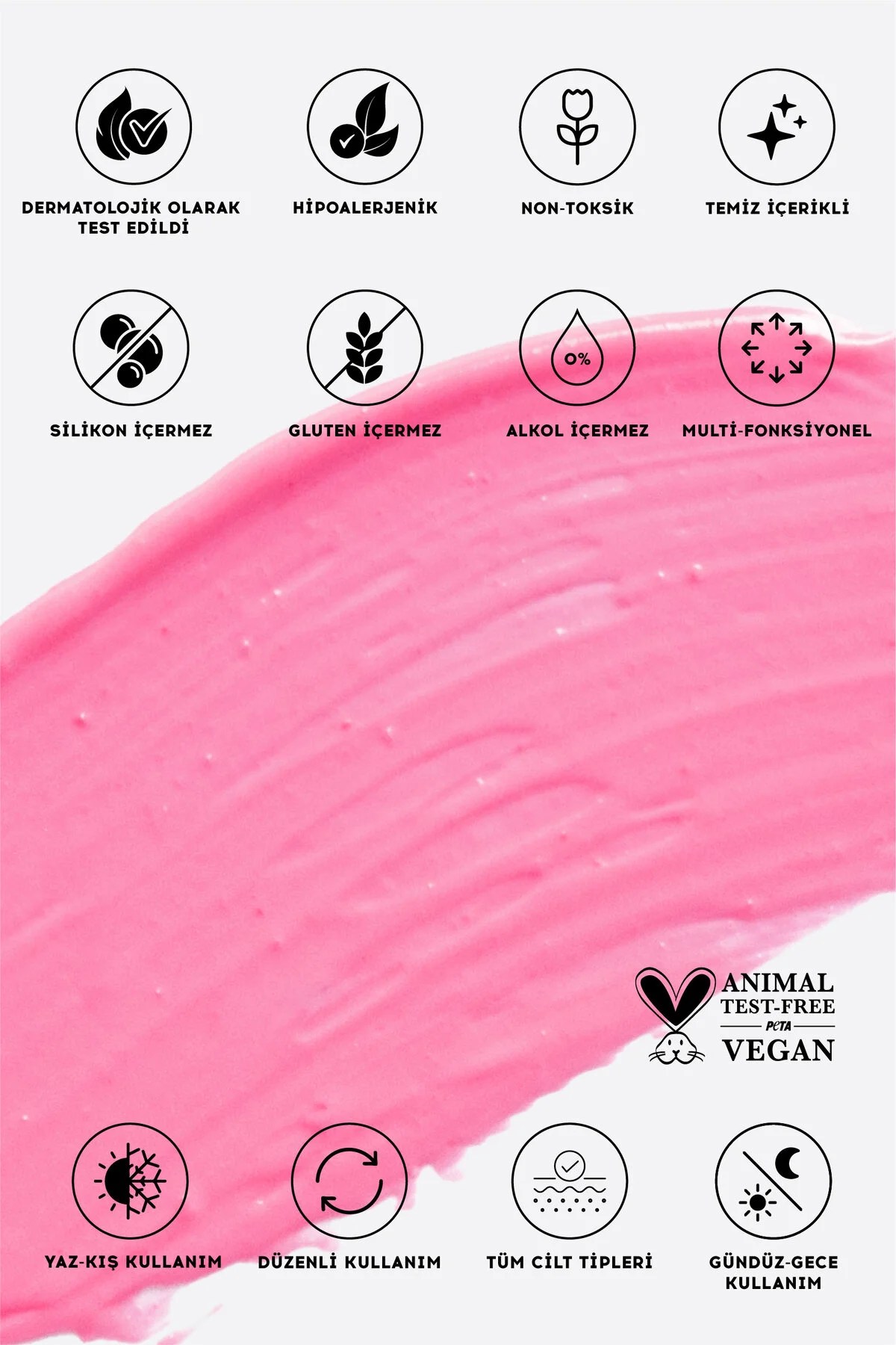 رژگونه و رژ لب مرطوب کننده رنگی با رنگ صورتی و هیالورونیک اسید Cream Co