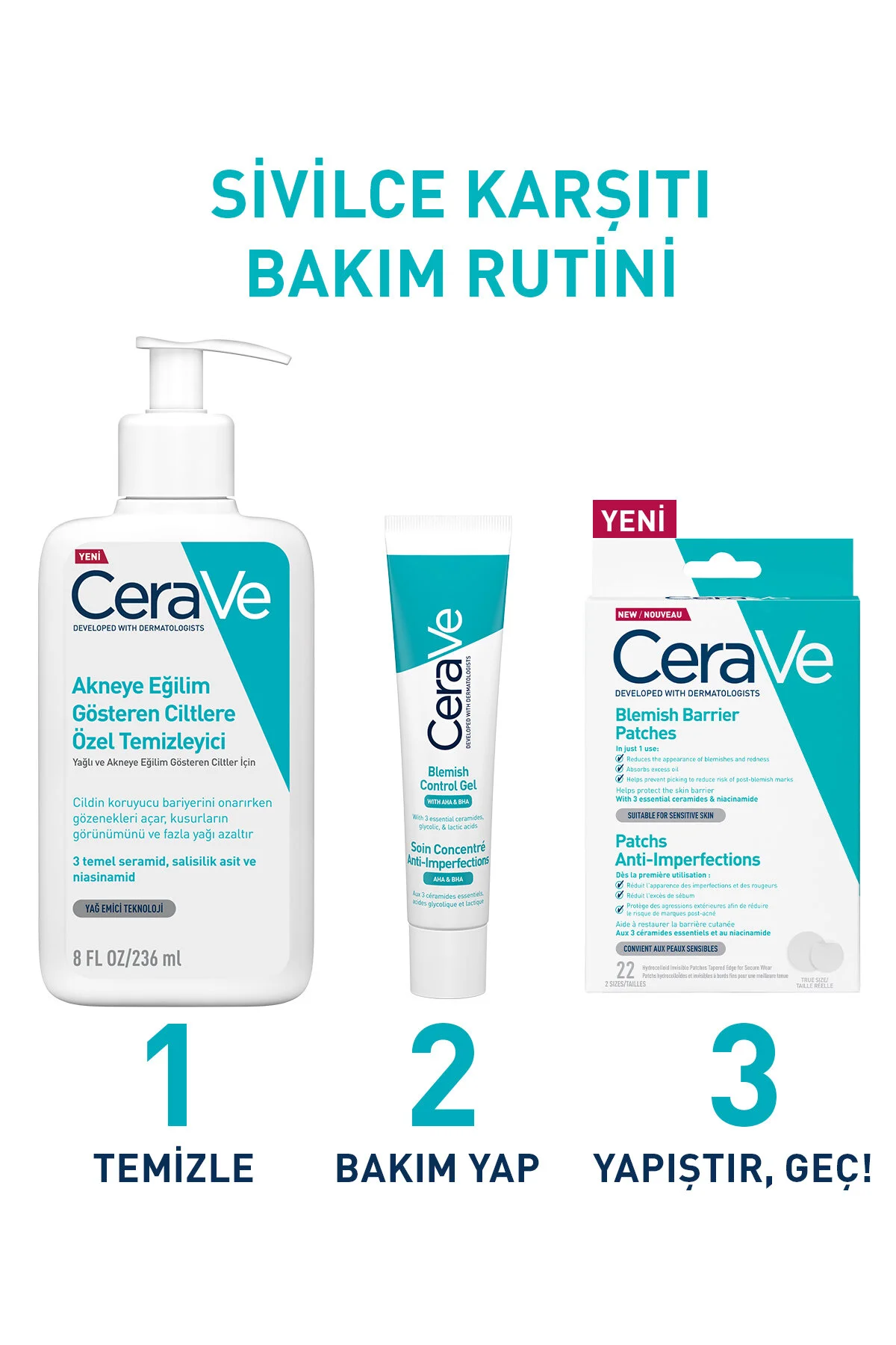 باندهای ضد جوش حاوی اسید سالیسیلیک و سرامید 22 عددی سراوی CeraVe