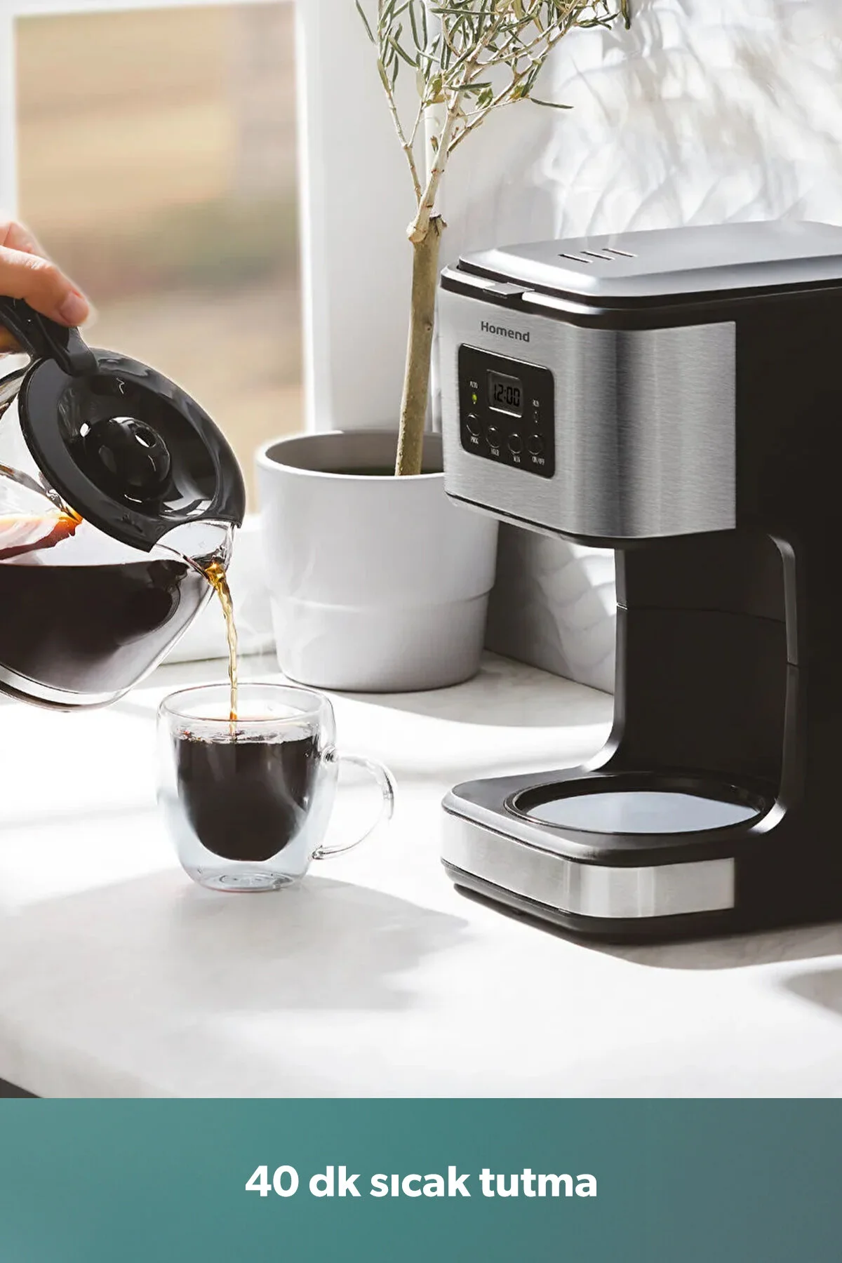 قهوه ساز فیلتری دستگاه فیلتر COFFEEBREAK 5006H AUTOMATIC TIME ADJUSTED XL 12 CUP اورجینال HOMEND