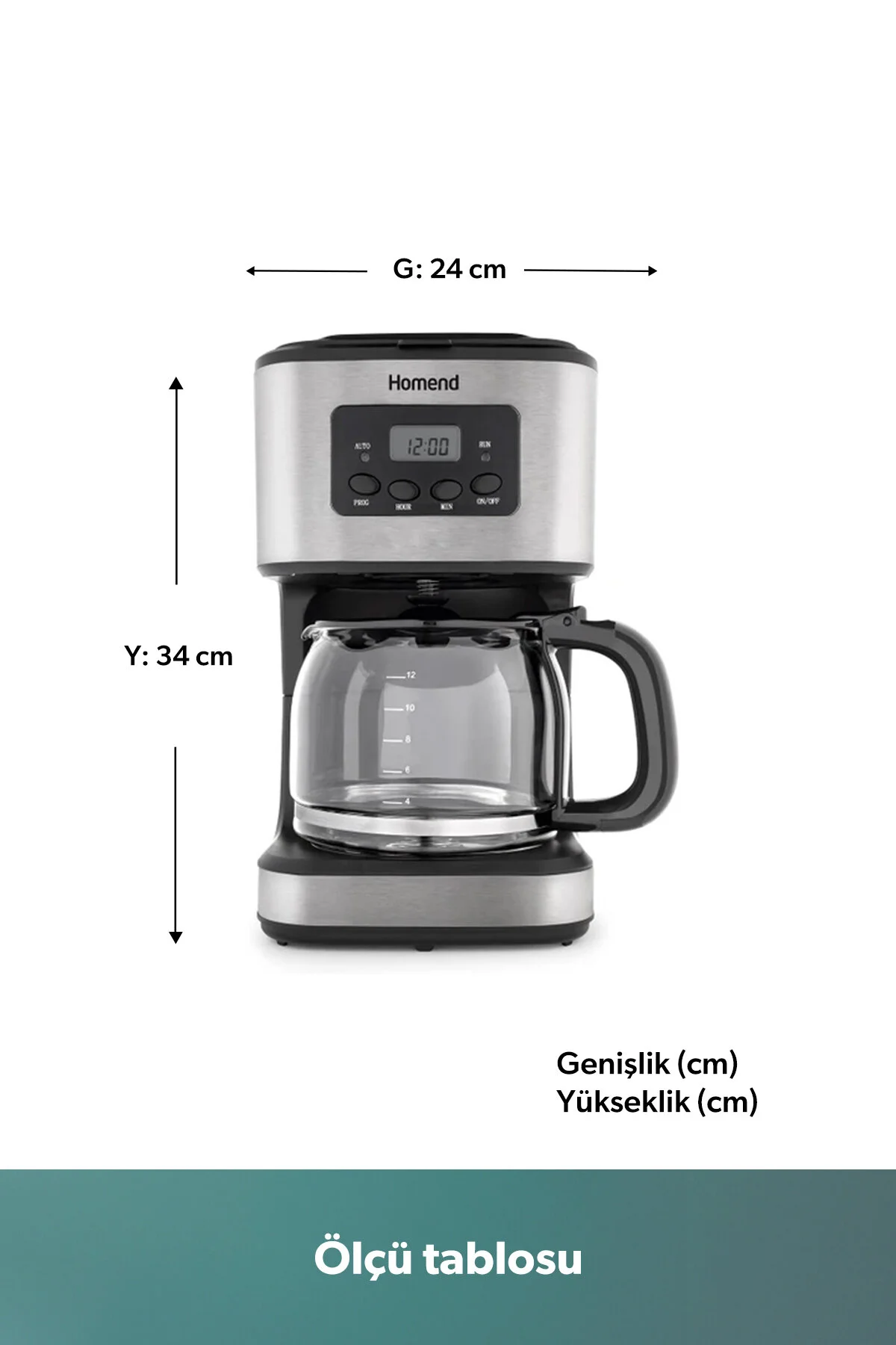 قهوه ساز فیلتری دستگاه فیلتر COFFEEBREAK 5006H AUTOMATIC TIME ADJUSTED XL 12 CUP اورجینال HOMEND