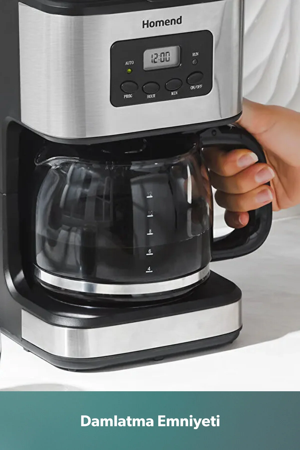 قهوه ساز فیلتری دستگاه فیلتر COFFEEBREAK 5006H AUTOMATIC TIME ADJUSTED XL 12 CUP اورجینال HOMEND