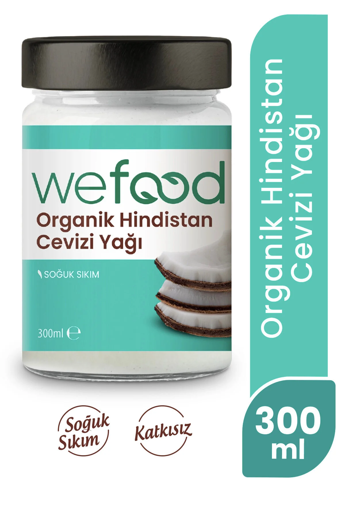 Wefood روغن نارگیل ارگانیک 300 میلی لیتر (فشردهی سرد)