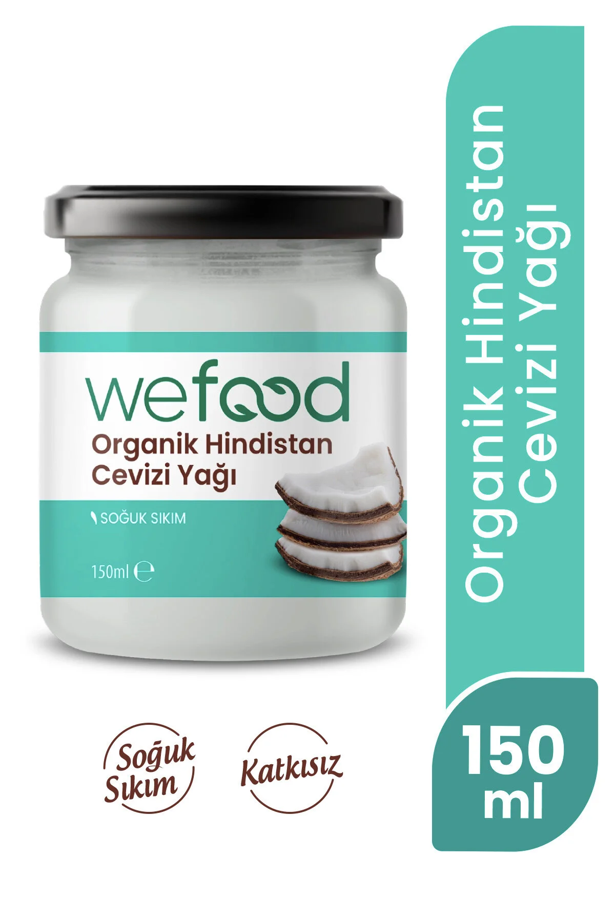 Wefood روغن نارگیل ارگانیک ۱۵۰ میلی لیتر (فشار سرد)