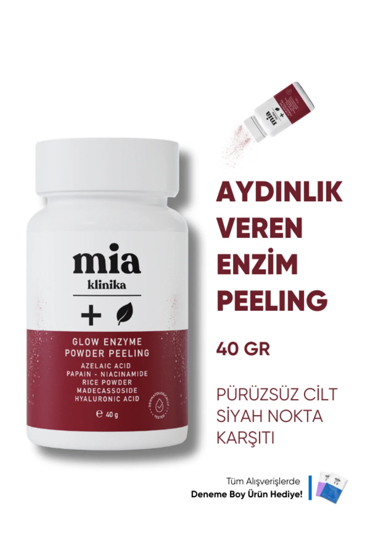 اسکراب صورت لایه برداری پودر آنزیم براق mia klinika