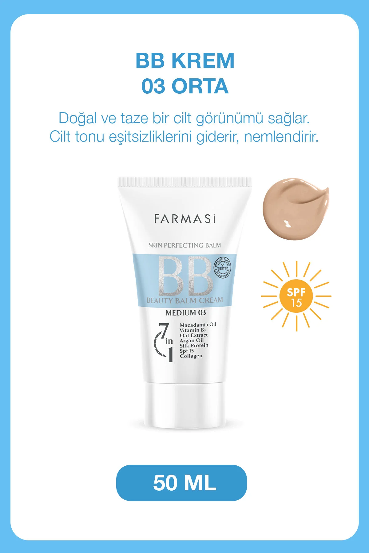 Farmasi پوشش دهنده همه در یک کرم BB متوسط 50 میلی لیتر