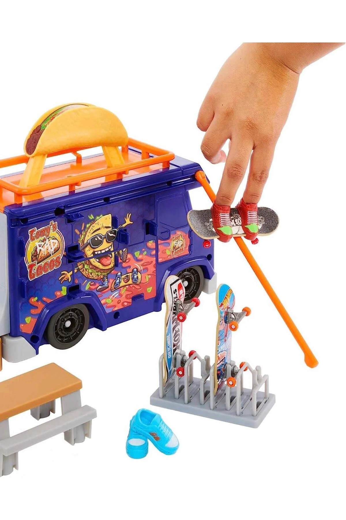 ست حرفه ای بازی اسکیت تاکو سبد خرید HMK00 HOT WHEELS