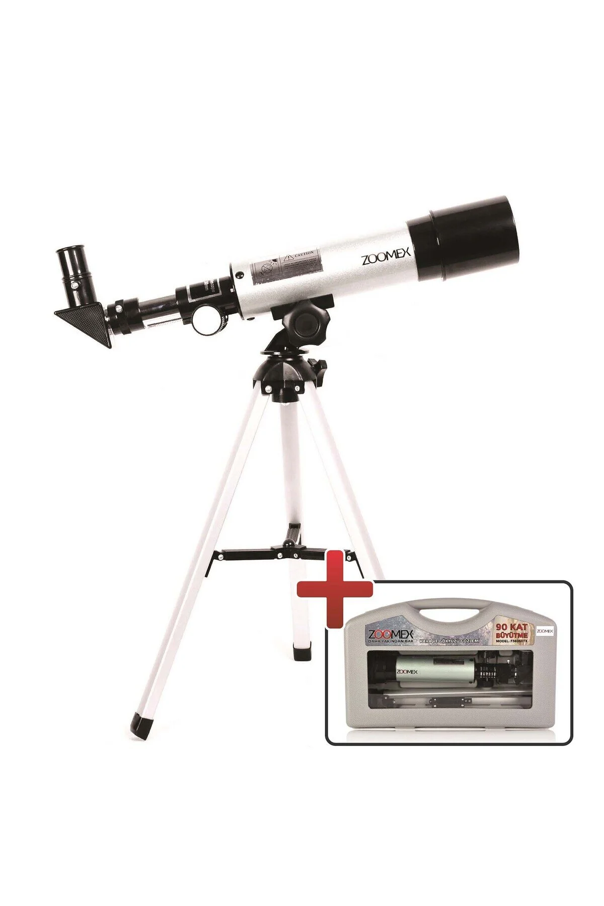 تلسکوپ آبی مردانه و زنانه F36050TX زوم 90 برابر + هدیه کیف حمل Zoomex