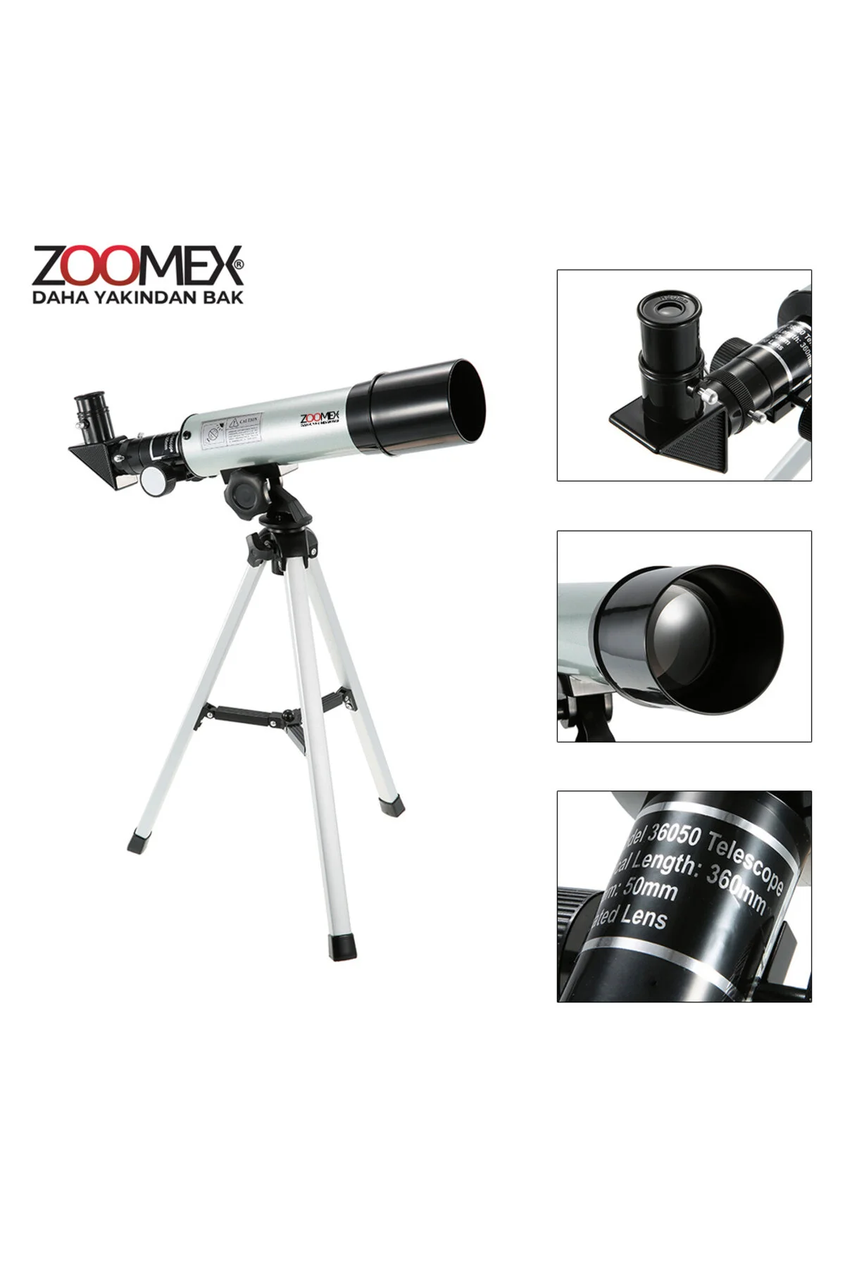 تلسکوپ آبی مردانه و زنانه F36050TX زوم 90 برابر + هدیه کیف حمل Zoomex