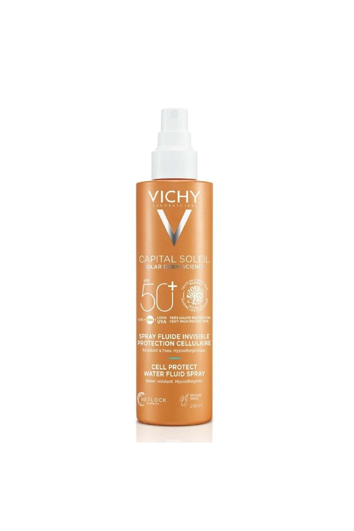 کرم ضد آفتاب بدن اسید پروبیوتیک هیالورونیک SPF50 صورت و اسپری 200 میل ویشی Vichy