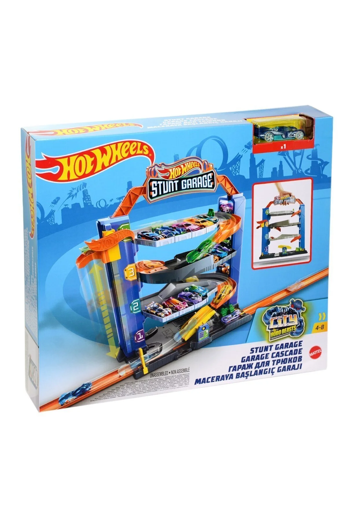 ست بازی مینی گاراژ GNL70 از ترکیه HOT WHEELS