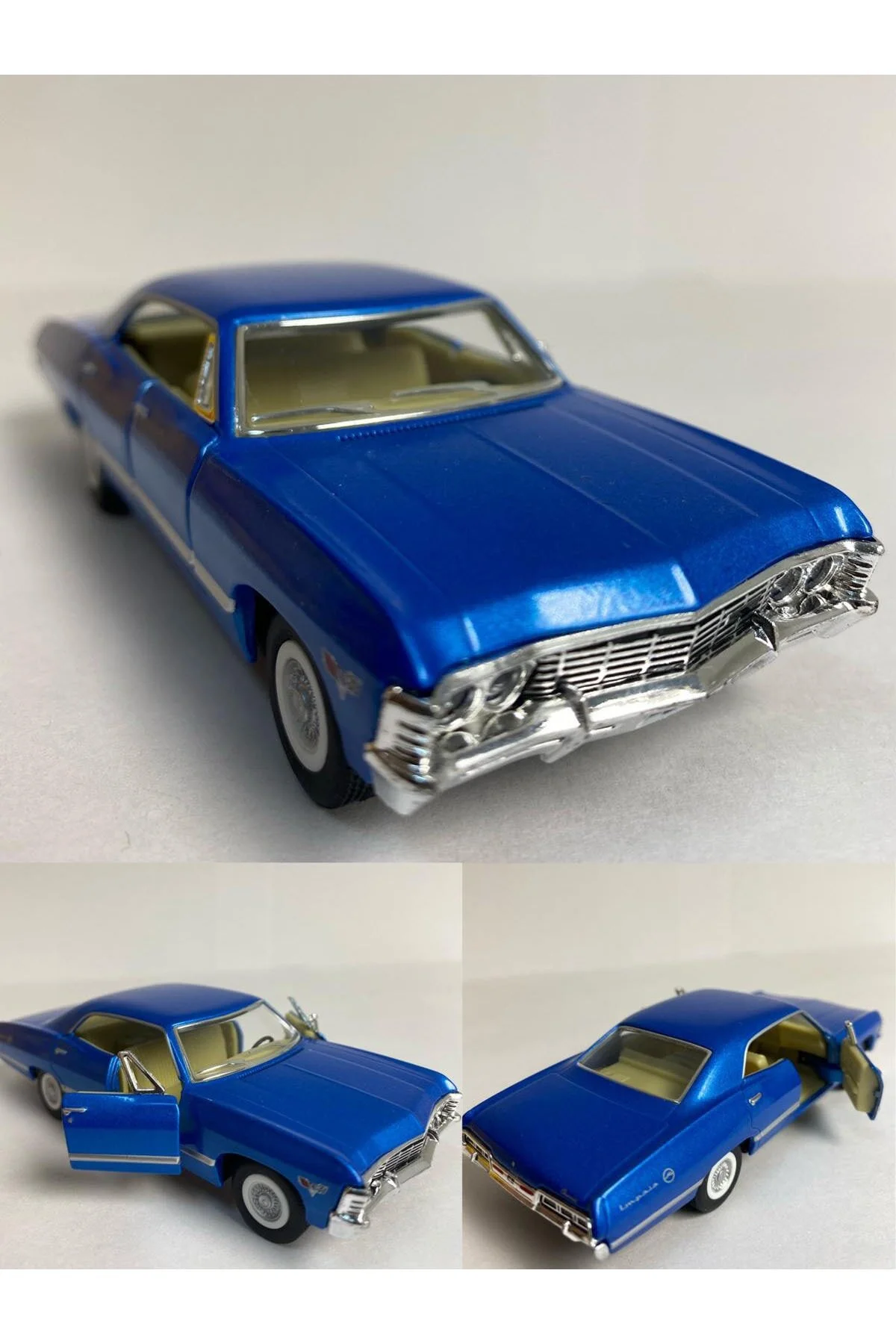 مدل خودرو ماشین اسباب‌بازی فلزی 1957 شورلت ایمپالا 12 سانتی‌متری در مقیاس 1:36 اورجینال Diecast