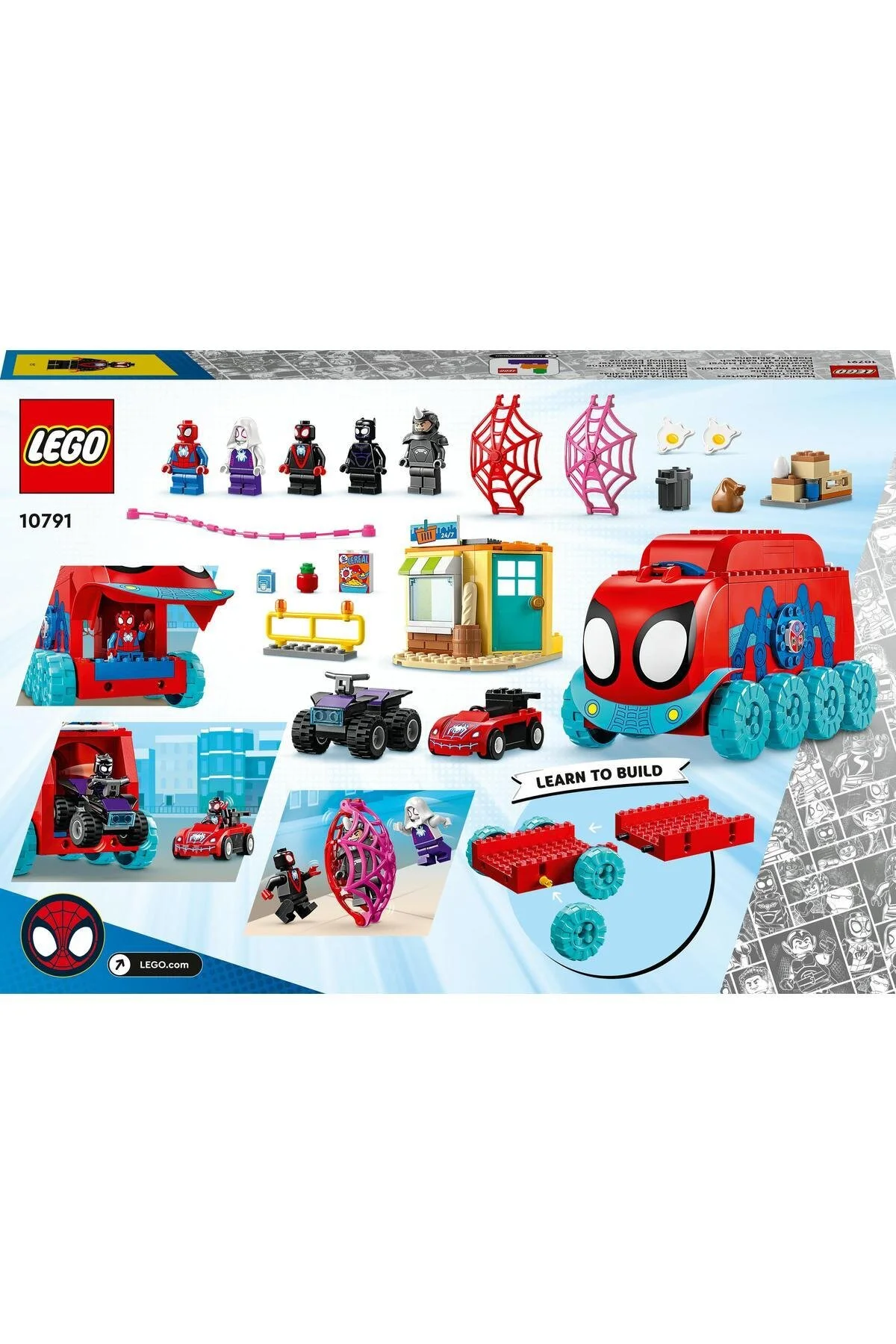 لگو و اسباب بازی های ساخت محور ® | MARVEL SPIDEY TEAM MOBILE HEADQUARTERS 10791 مجموعه ساز برای سنین 4 به بالا 187 قطعه از ترکیه LEGO