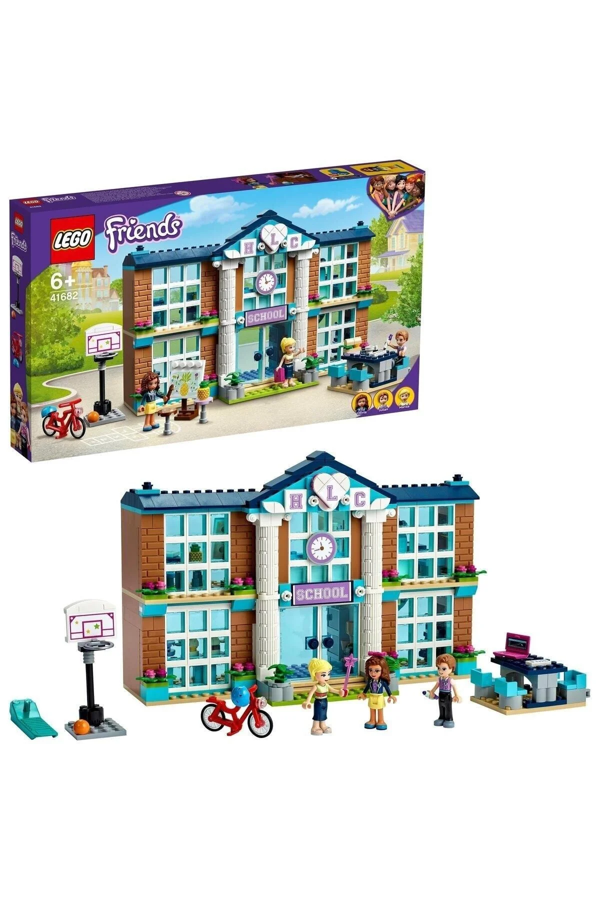 لگو و اسباب بازی های ساخت محور FRIENDS HEARTLAKE CITY SCHOOL 41682 TOY CONSTRUCTION SET 605 PIECES از ترکیه LEGO