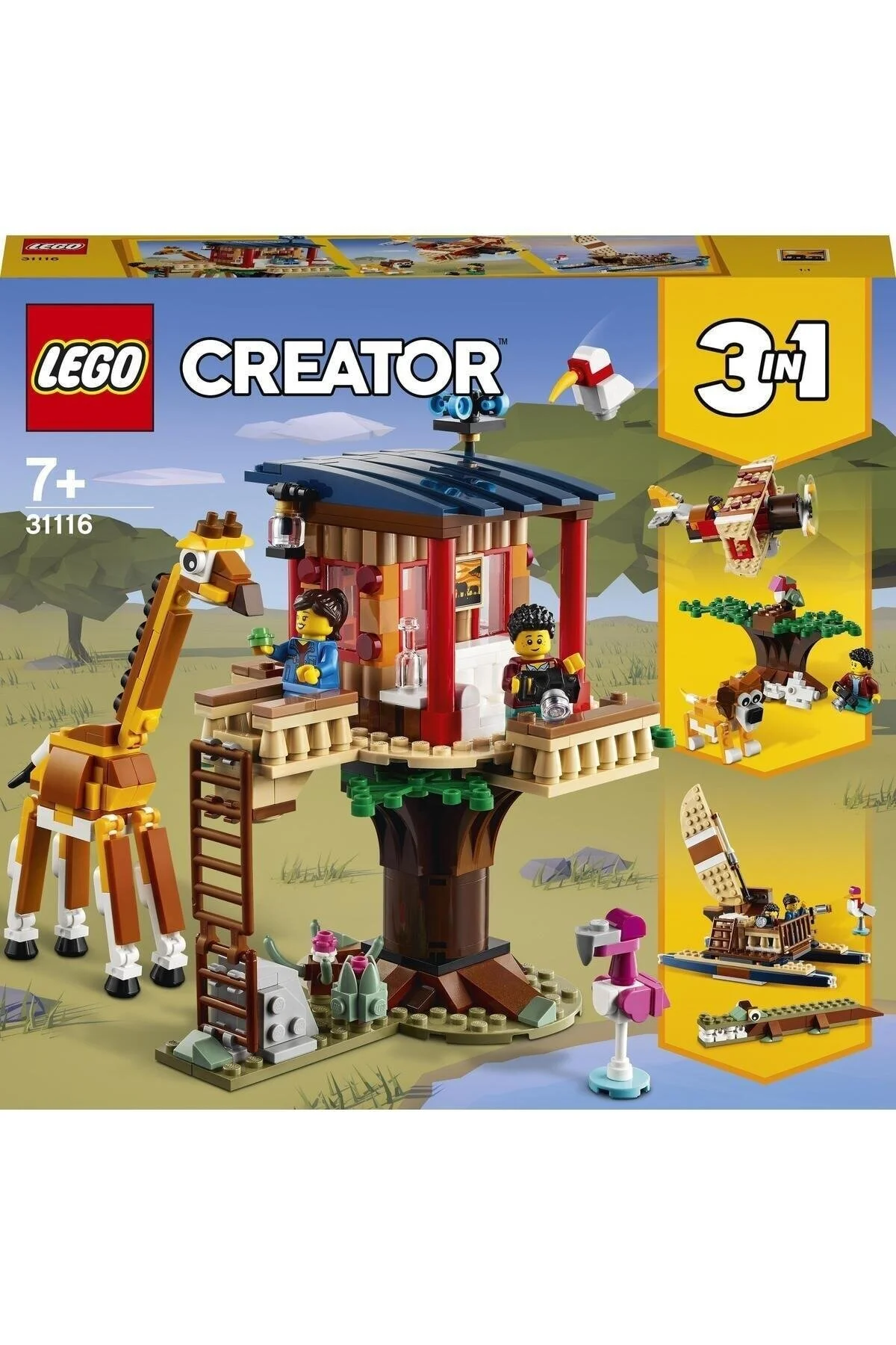 لگو و اسباب بازی های ساخت محور CREATOR 3 IN 1 SAFARI TREE HOUSE 397 PIECES AGE 7 31116 از ترکیه LEGO
