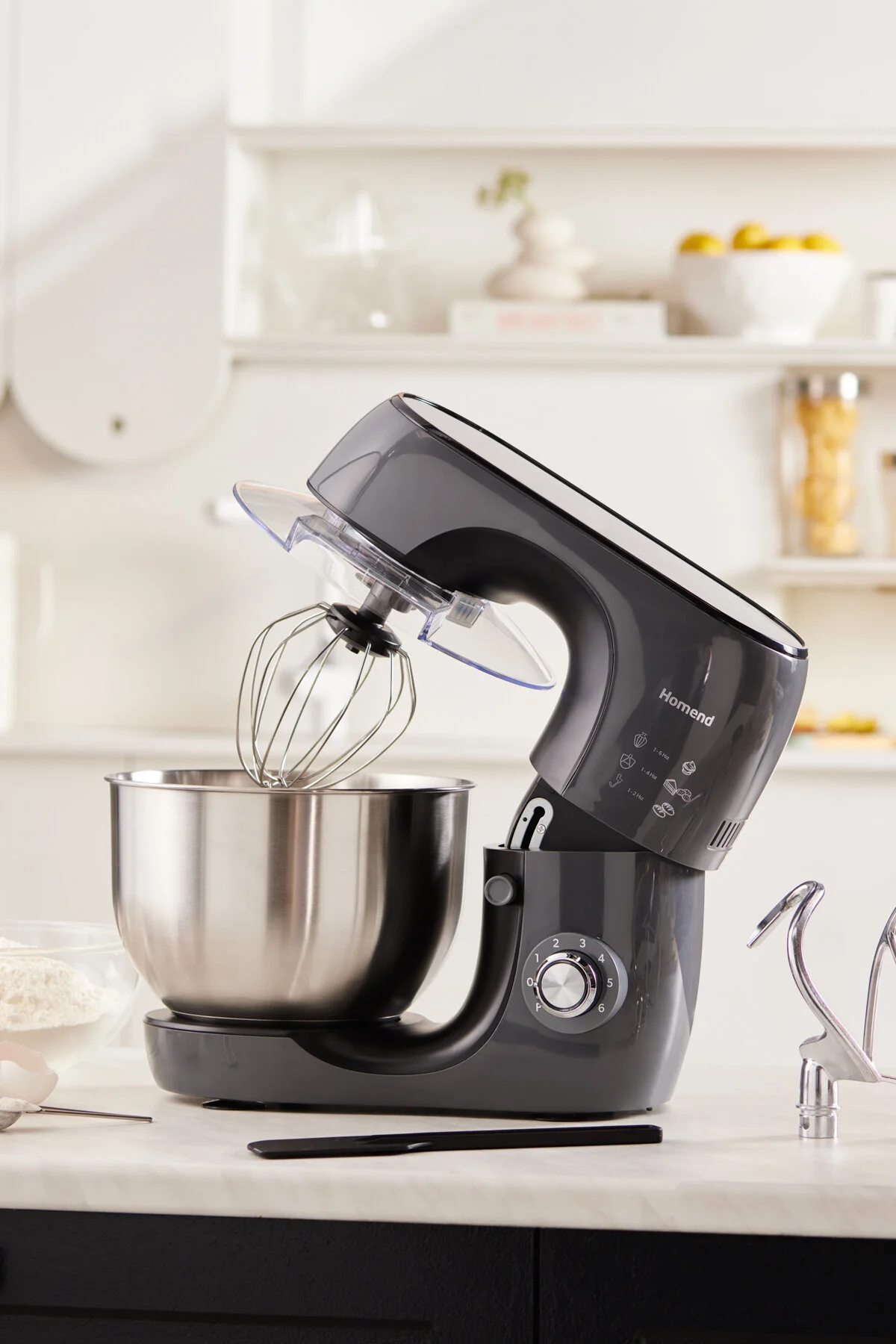 میکسر و ست خاکستری Prof Fashion 3082H Stand Mixer 1200 W 52 لیتری آنتراسیت  HOMEND