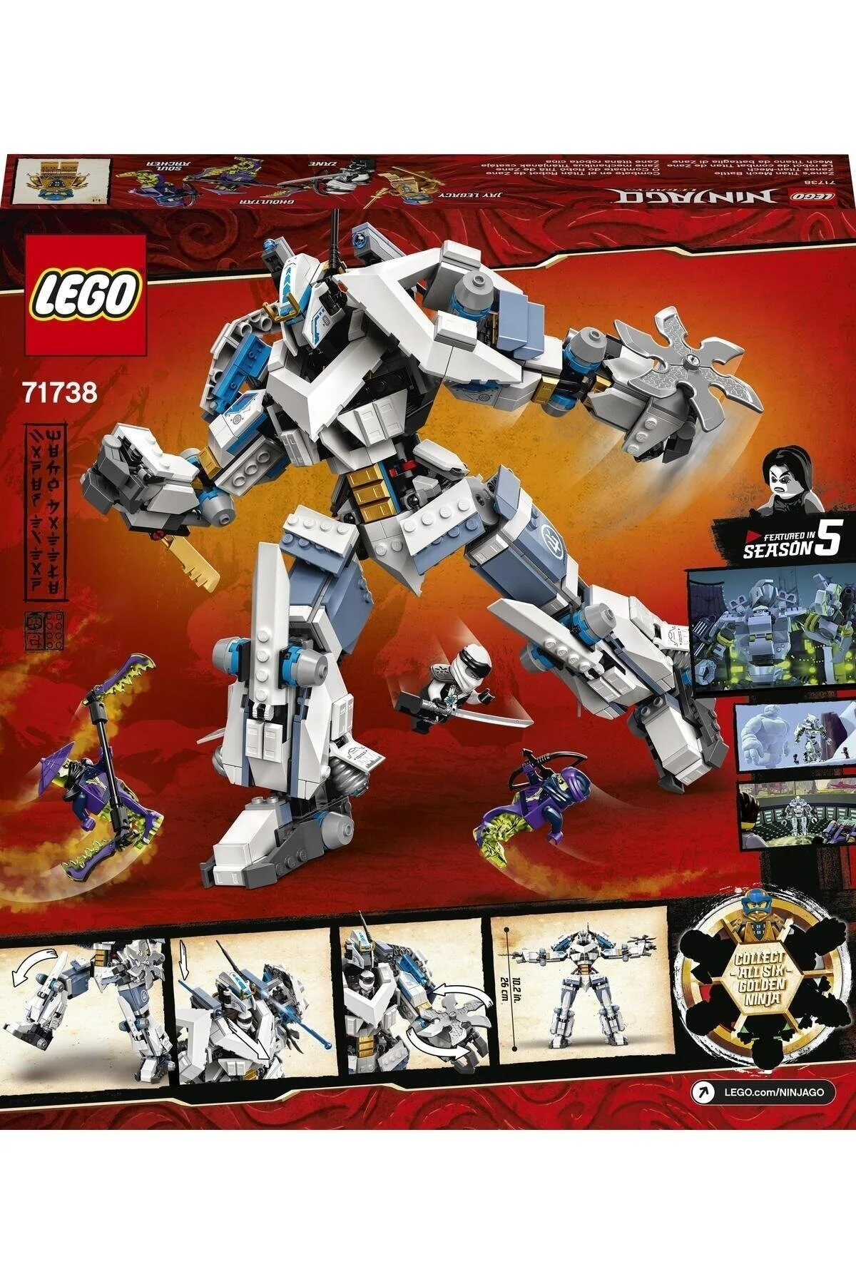 لگو و اسباب بازی های ساخت محور ® NINJAGO® LEGACY ZANE'S TITAN MECH BATTLE 71738 مجموعه ساختمان نینجا 840 قطعه از ترکیه LEGO