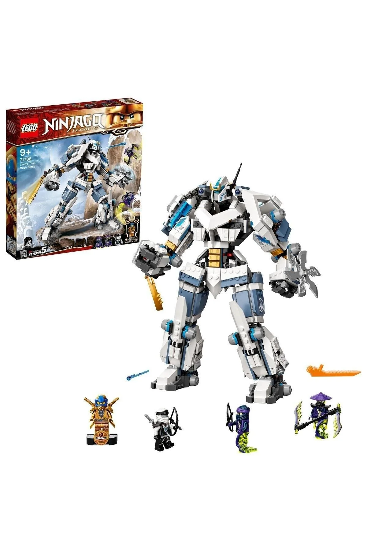 لگو و اسباب بازی های ساخت محور ® NINJAGO® LEGACY ZANE'S TITAN MECH BATTLE 71738 مجموعه ساختمان نینجا 840 قطعه از ترکیه LEGO