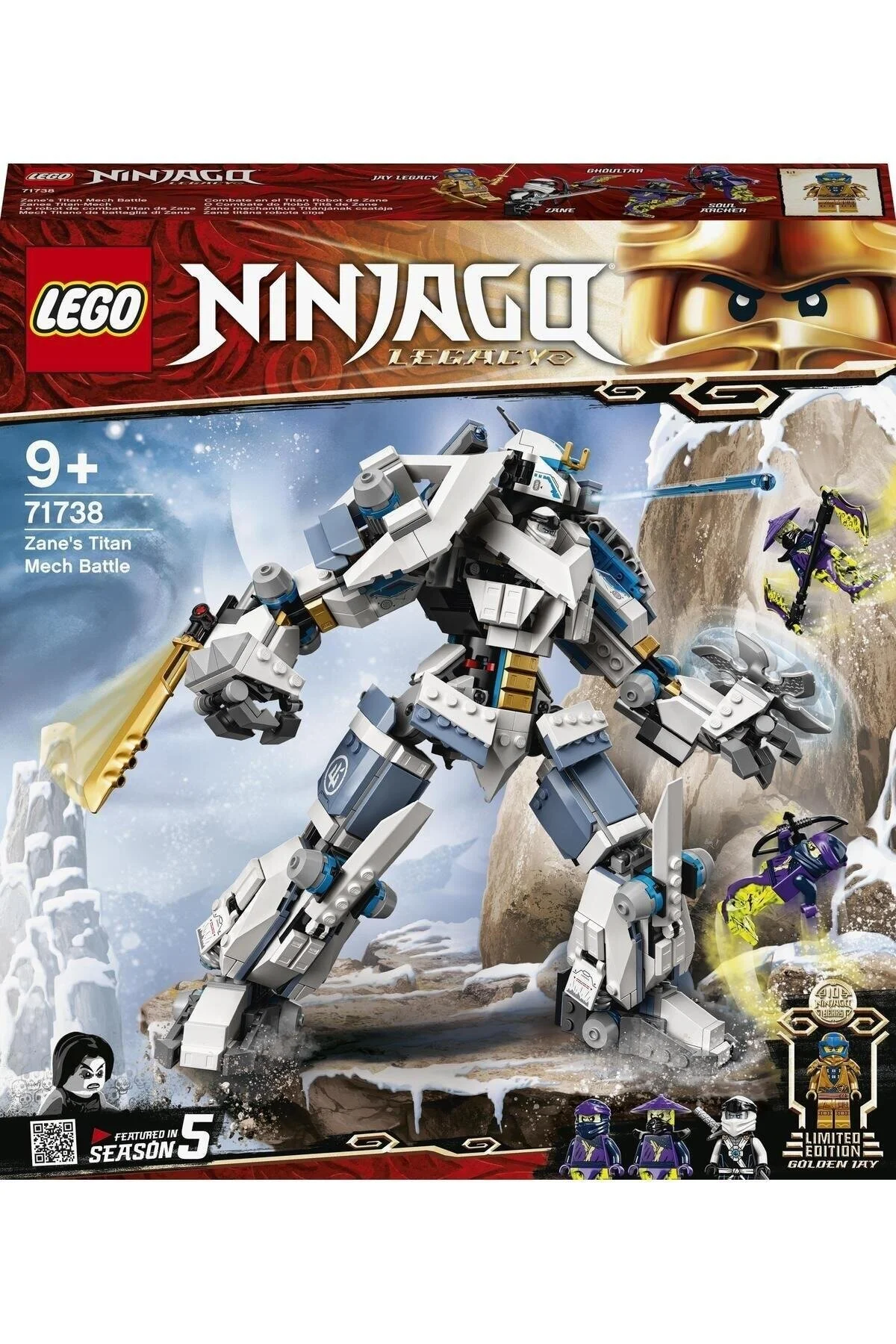 لگو و اسباب بازی های ساخت محور ® NINJAGO® LEGACY ZANE'S TITAN MECH BATTLE 71738 مجموعه ساختمان نینجا 840 قطعه از ترکیه LEGO