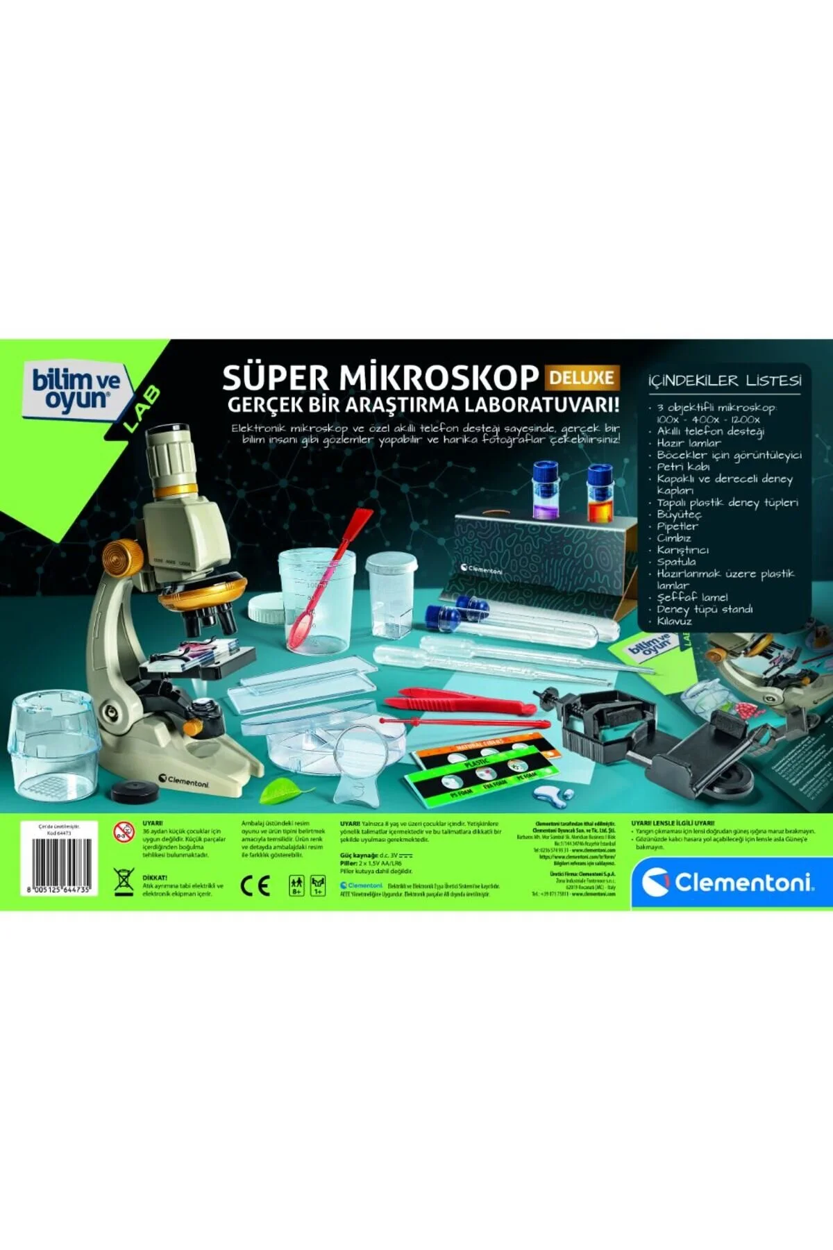 اسباب بازی های آموزشی Science And Play Super Microscope CLE 64473 Clementoni