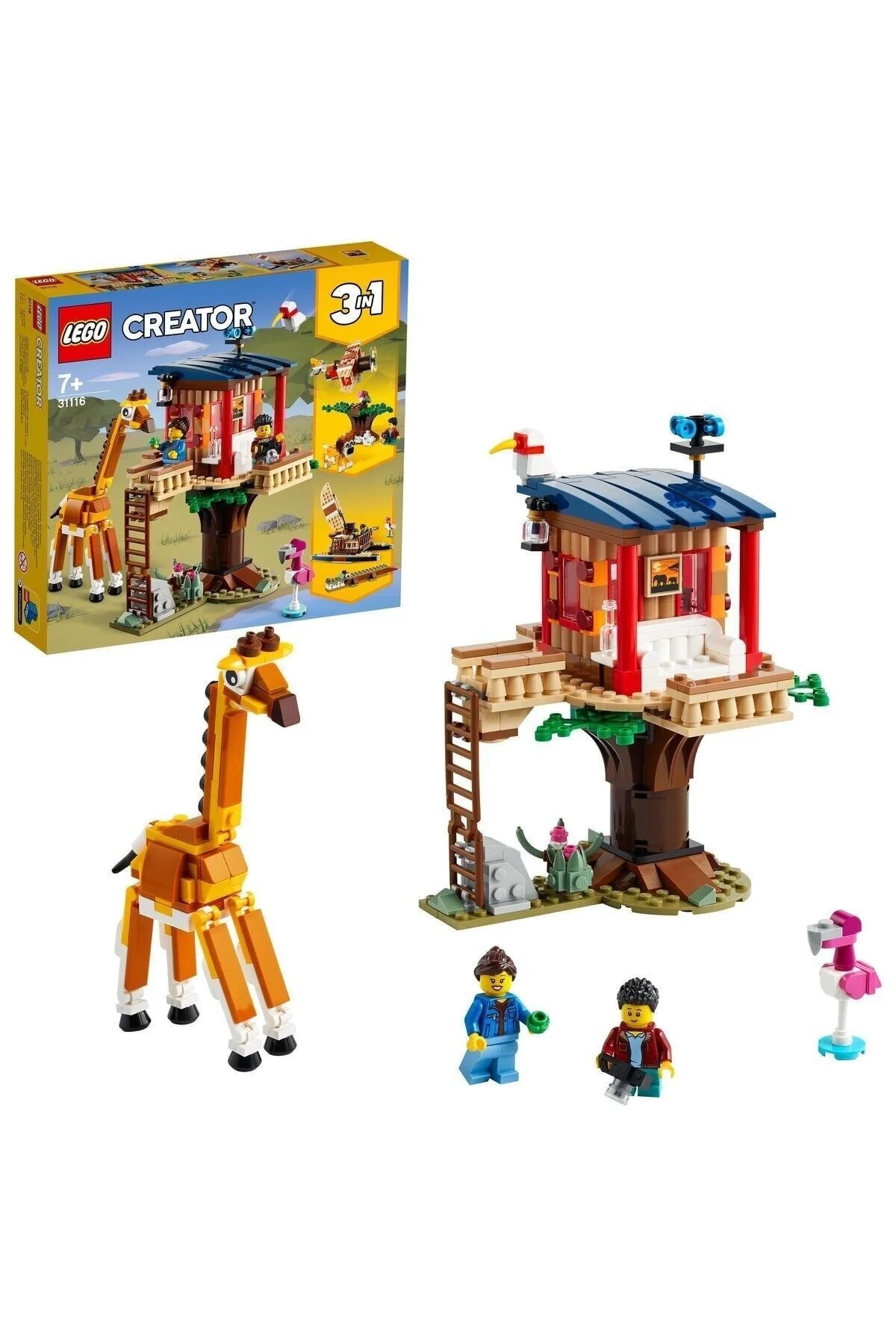 لگو و اسباب بازی های ساخت محور CREATOR 3 IN 1 SAFARI TREE HOUSE 397 PIECES AGE 7 31116 از ترکیه LEGO