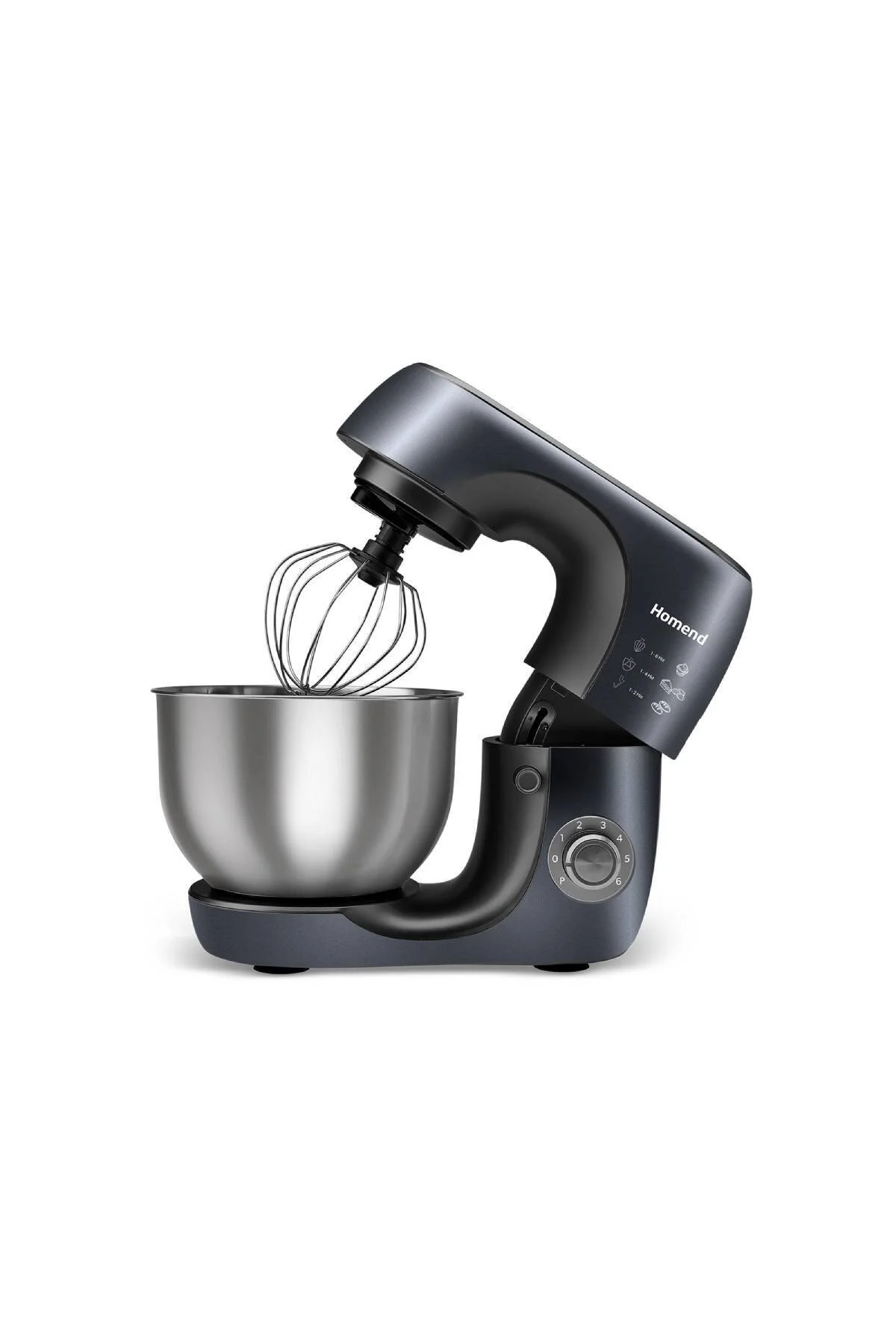 میکسر و ست خاکستری Prof Fashion 3082H Stand Mixer 1200 W 52 لیتری آنتراسیت  HOMEND