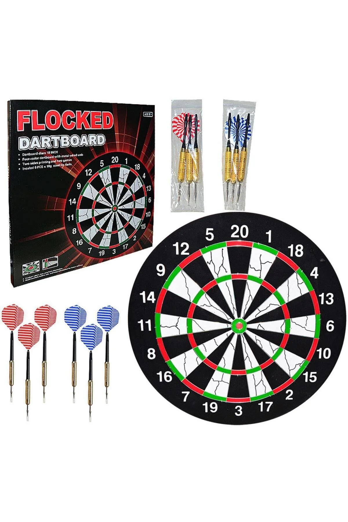 تخته دارت چوبی 45 سانتی متری با 6 DART10 LTSTCRT331 Avessa