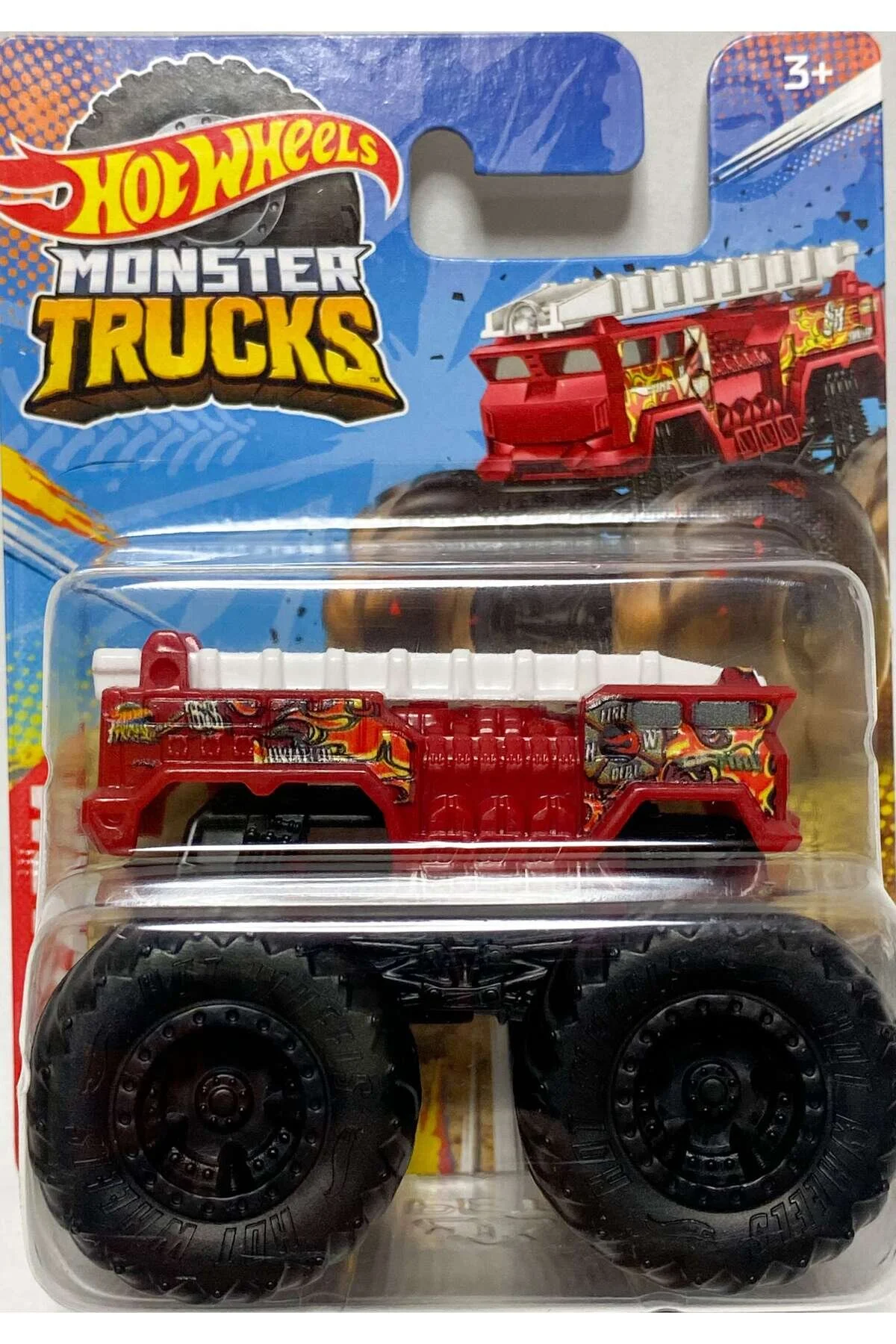 ماشین اسباب بازی کامیون های هیولا 1:70 مقیاس 5 زنگ خطر هات ویلز اورجینال HOT WHEELS