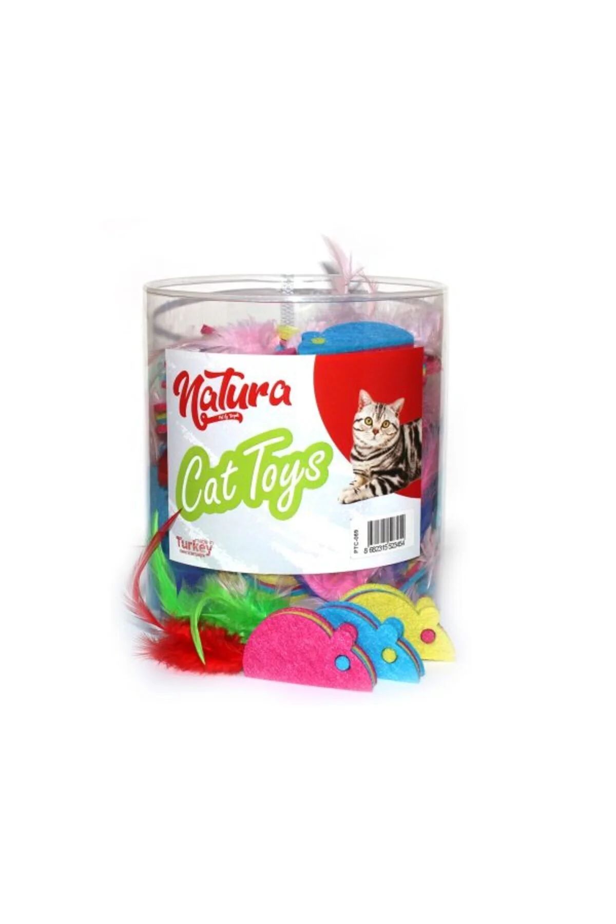 اسباب بازی گربه خزدار موش نمدی PTC 069 Natura Pet