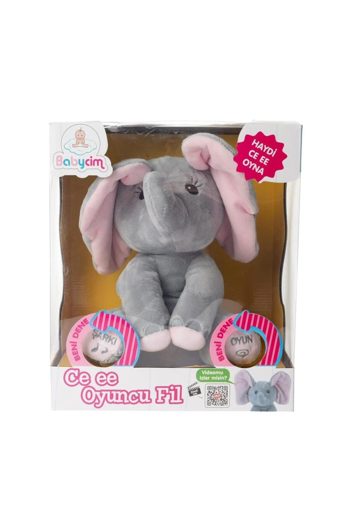 اسباب بازی های پشمی فیل بازیگوش BABYCIM CEE EE E1732027 مخمل دار آوازخوان Birlik Oyuncak