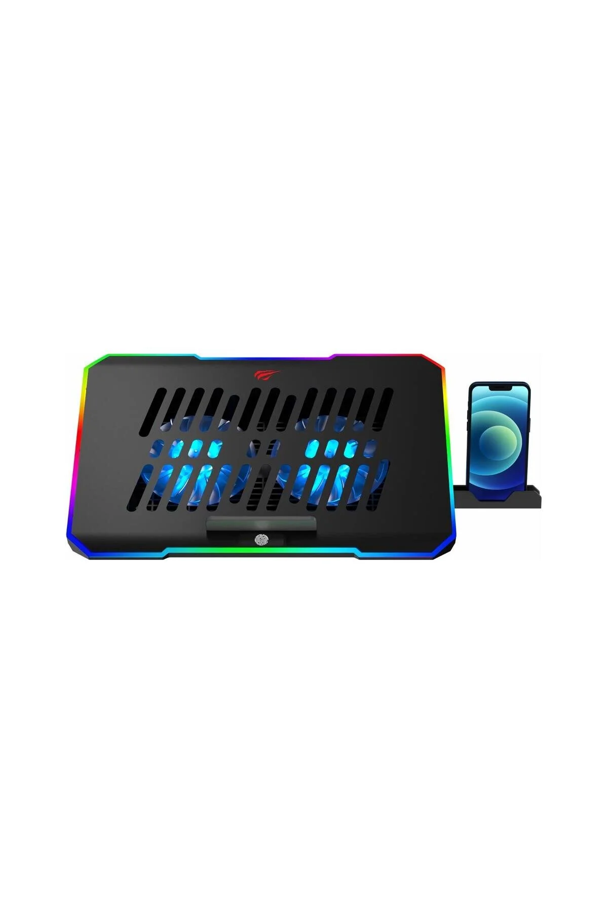 خنک کننده نوت بوک GAMENOTE F2069 COOLING PAD RGB لپ تاپ بازی قابل تنظیم 2 فن بزرگ 2000RPM Havit